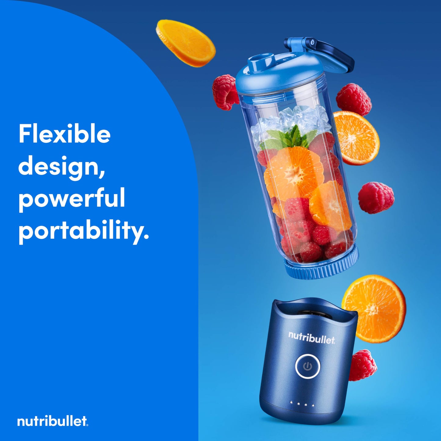 nutribullet Flex Batidora portátil NBPB50200BB, Azul zafiro