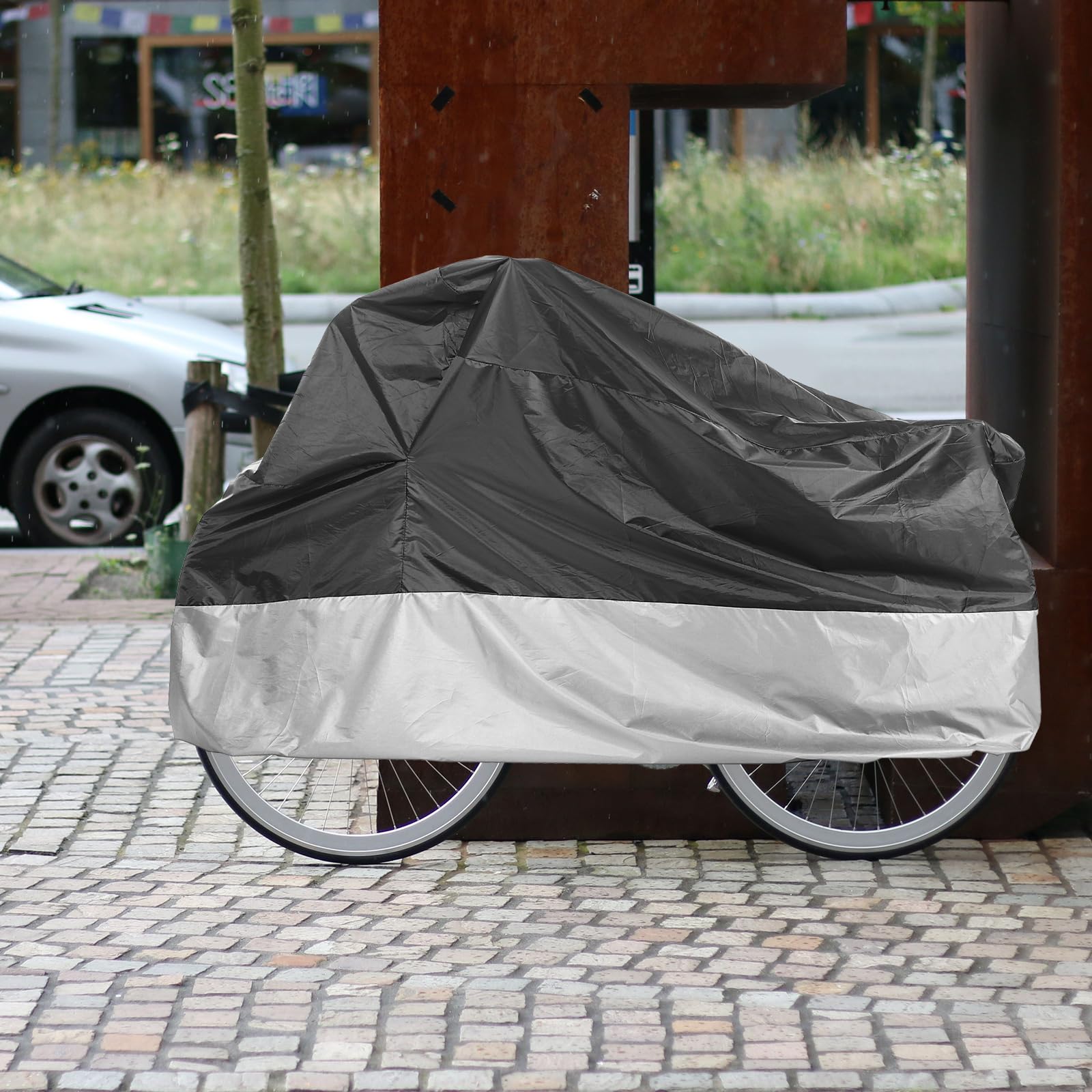 Funda Impermeable AkiiGer Negra para Triciclo para Adultos con Orificio de Bloqueo