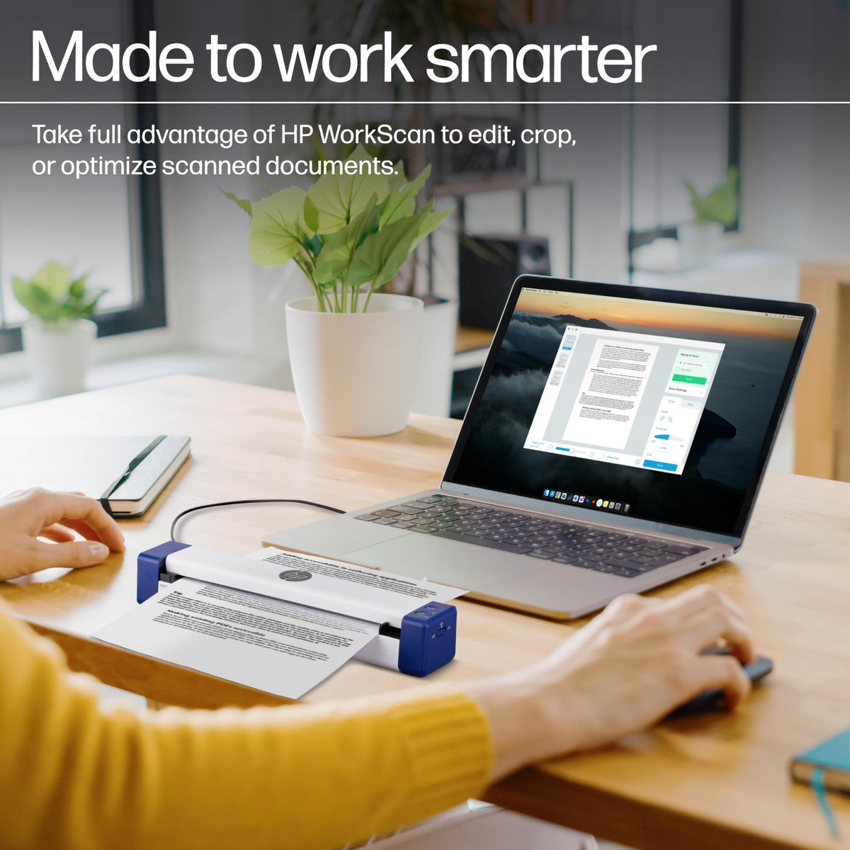 Escáner Portátil HP PS100W Wi-Fi para Computadora Portátil