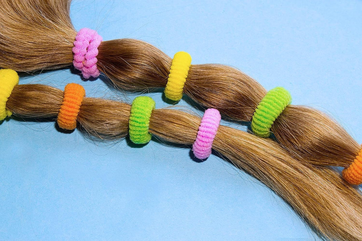 Red Ember 100 Mini-Haargummis | Haargummis für feines, dünnes oder glattes Haar | Pferdeschwanz-Packung | Ouchless Haargummis für Babys, Kleinkinder und Kleinkinder | 2,5 cm Durchmesser