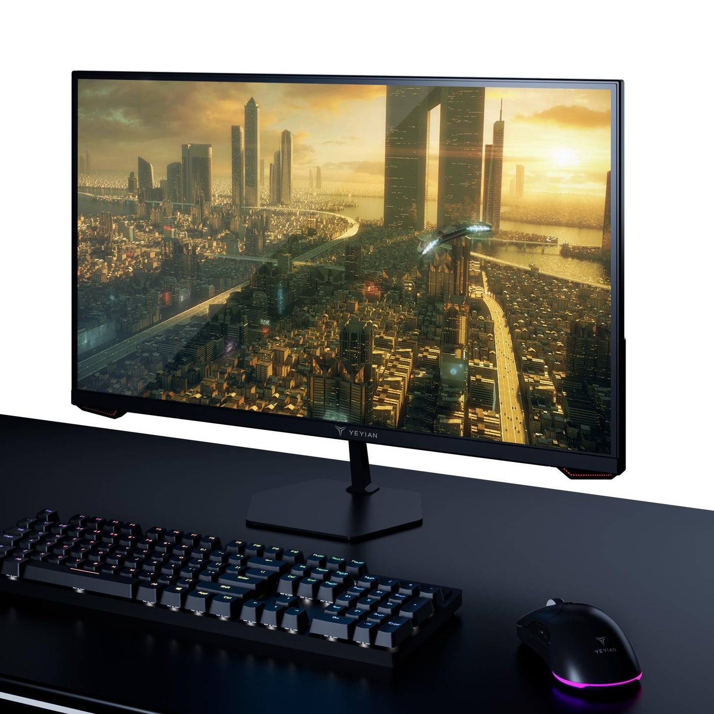 YEYIAN Monitor Gamer Avance 27 Pulgadas IPS Full HD 1920 x 1080 Tasa de Refresco 180 Hz Tiempo de Respuesta 1ms Compatible con AMD FreeSync y NVIDIA G-Sync YMF-IPF27-G1