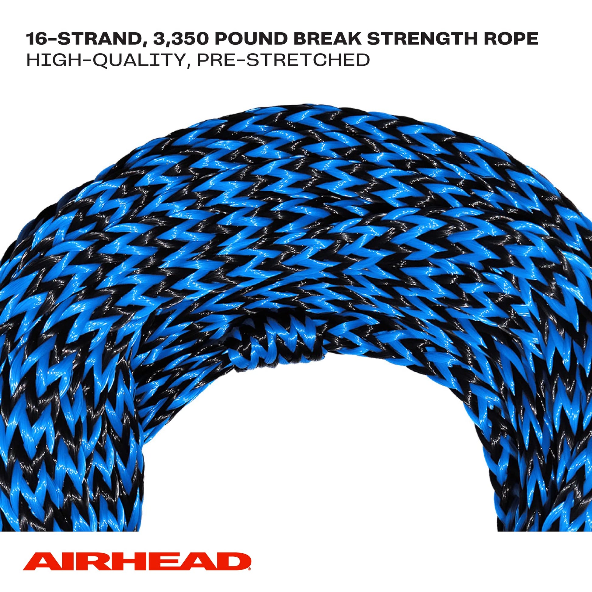 Cuerda de Remolque Airhead 60 Pies Resistencia 3,350 para Tubos de Arrastre 1-3 Pasajeros