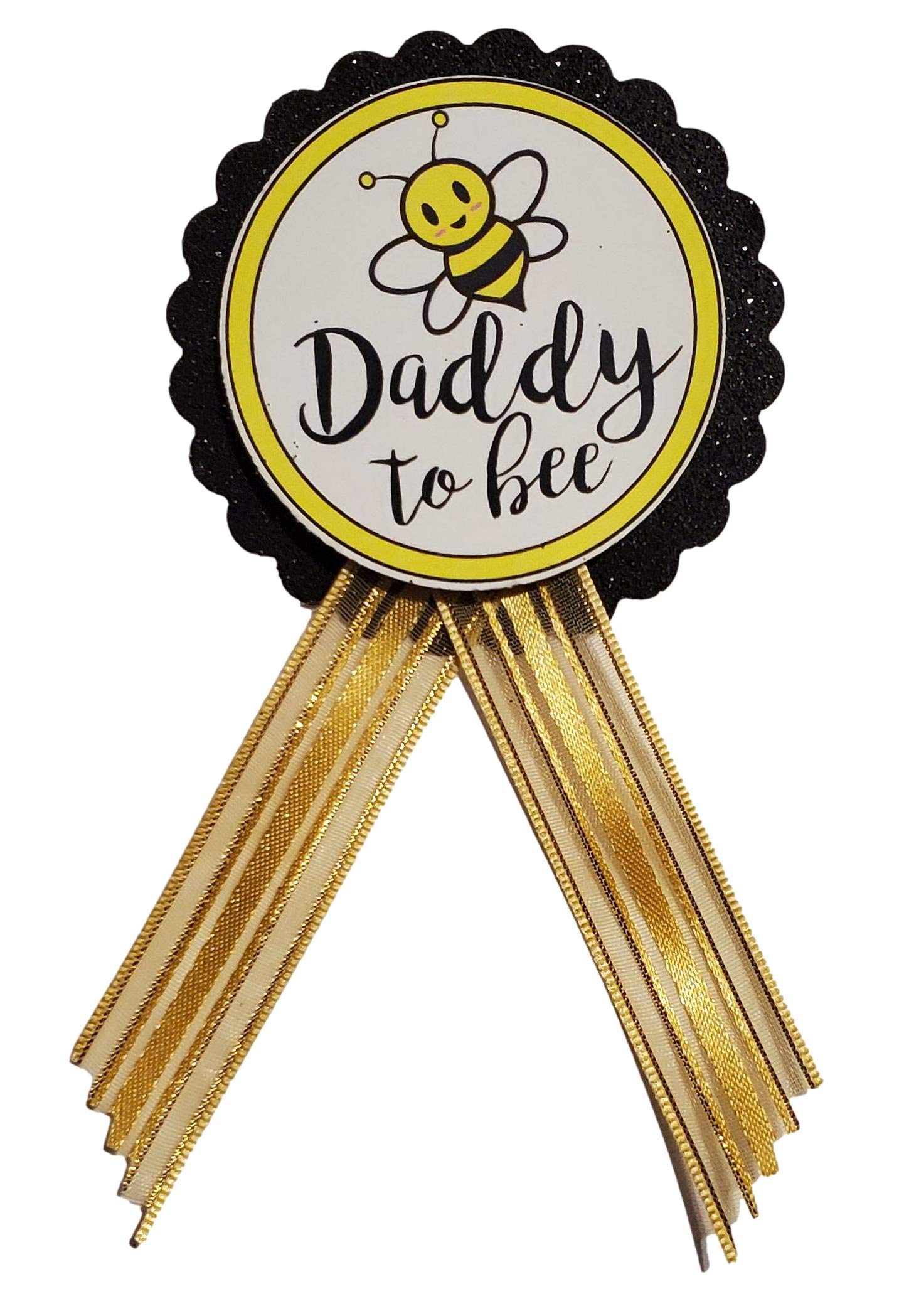 Pin de Daddy to Bee Baby Shower amarillo y negro para papá para llevar en Baby Shower, Baby Sprinkle