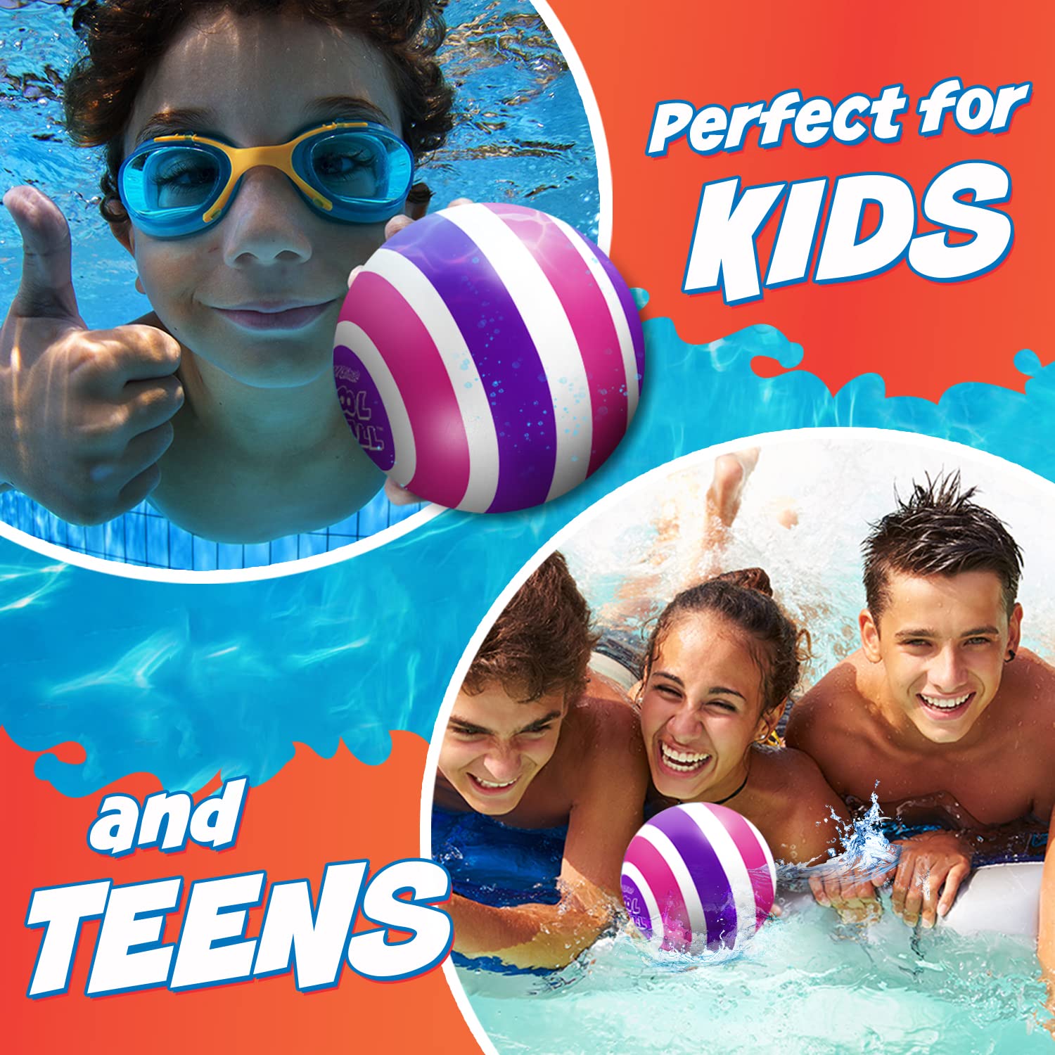 Bola de la piscina definitiva: llévela con agua para la acción submarina - Mejor 6 7 8 9 10 11 regalos de niña de 12 años para niños - Top Christmas 2022 SHOTHERS Y IDEAS PRESENTES - COOL AIRE LIBRE FAMILIA DIVERTIDO JUGUEJOS