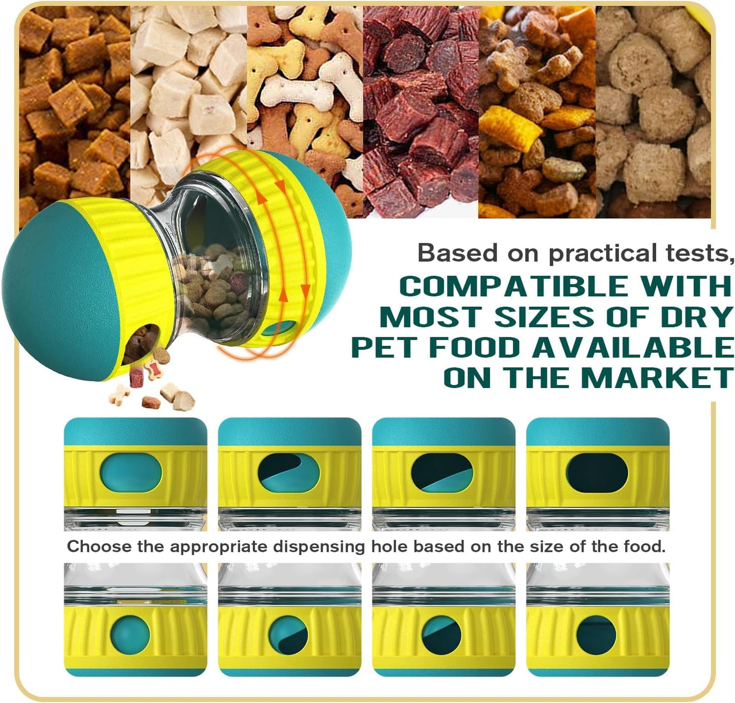 Juguete Dispensador de Alimentos WZDK Verde con Alimentación Lenta para Perro