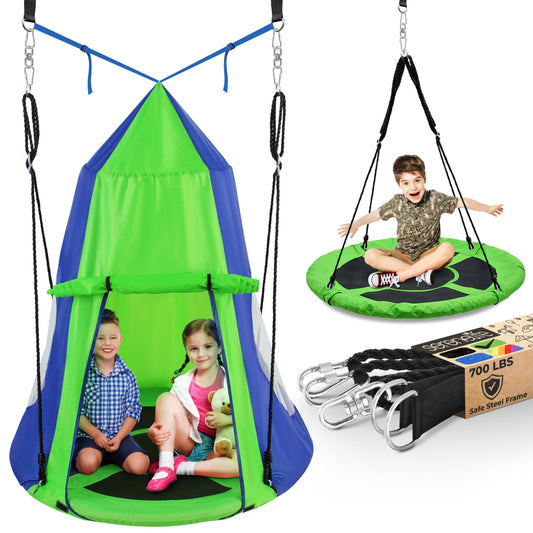 Tienda de Campaña Colgante SereneLife Verde Grande para Niños