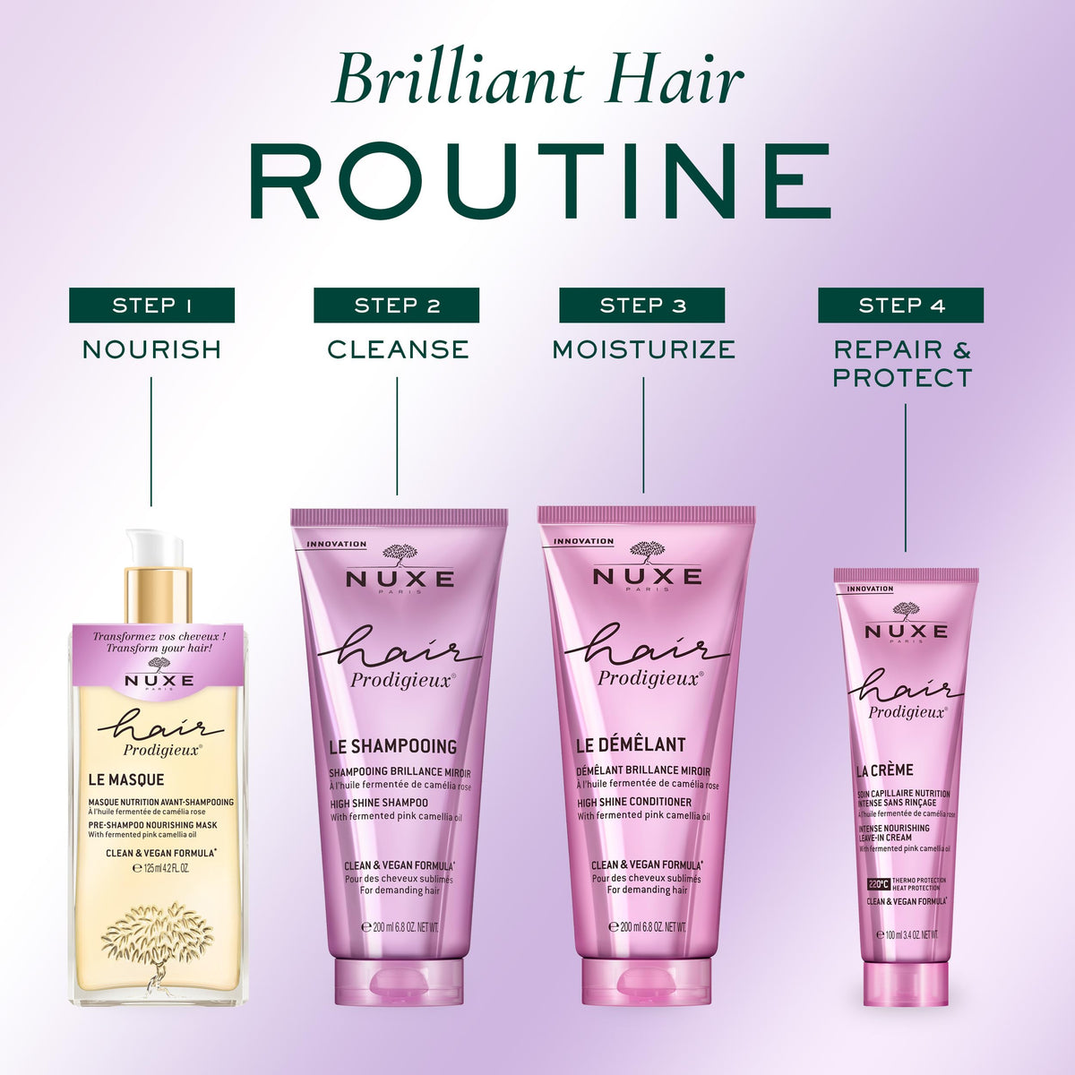 Nuxe Hair Prodigieux le Démêlant Brillance Miroir, 200 ml