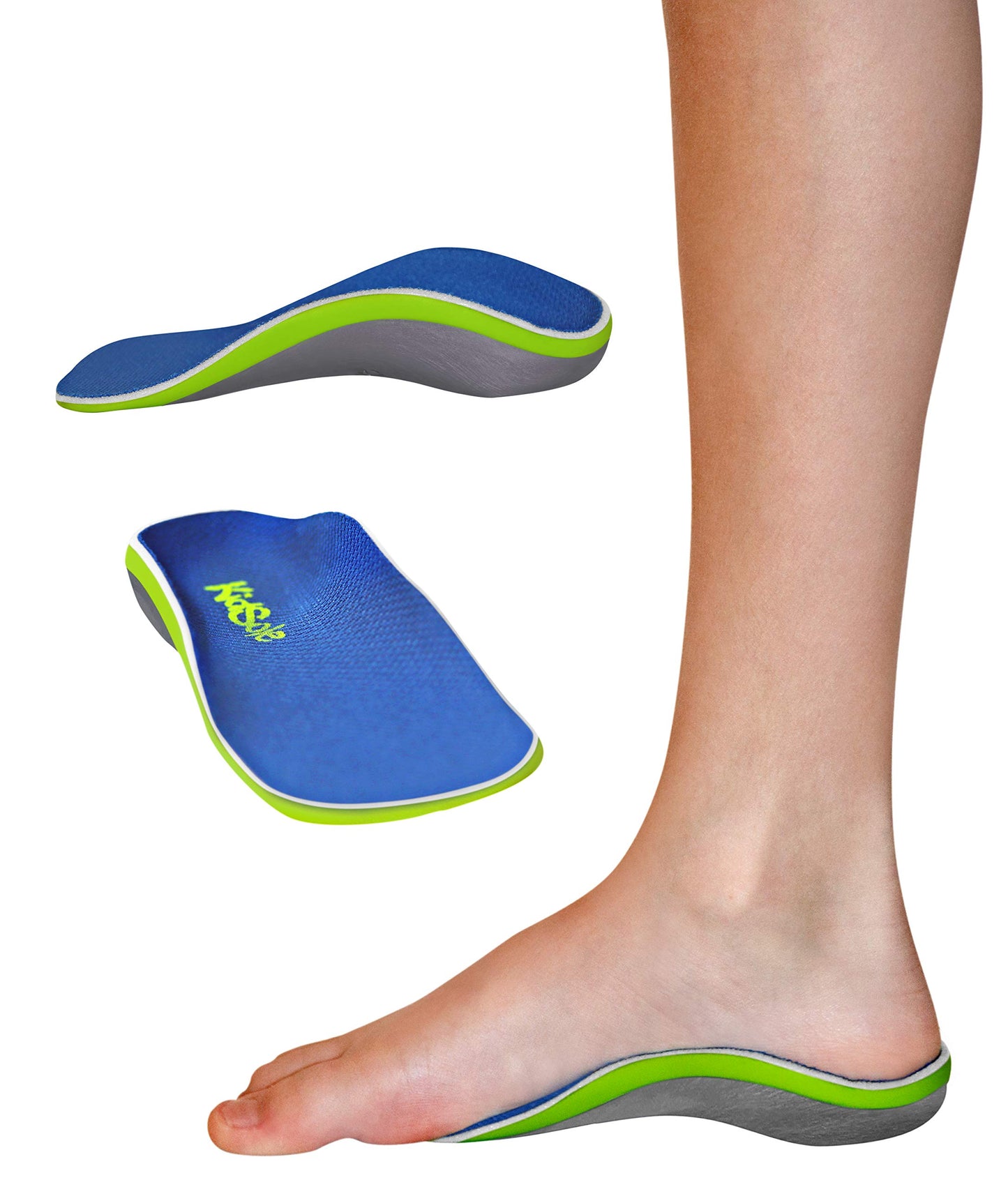 Plantilla Ortopédica KidSole Azul Soporte de Arco Alto para Niño