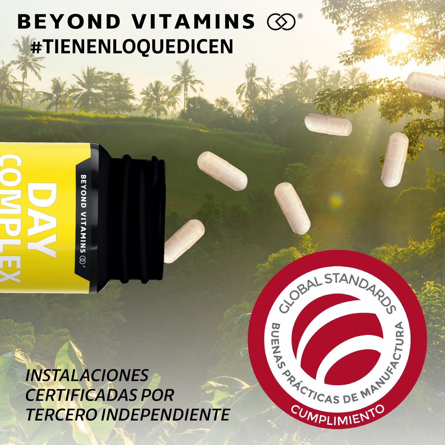 Suplemento Nootrópico Day Complex con Vitaminas y Minerales Sin Azúcar en Cápsulas