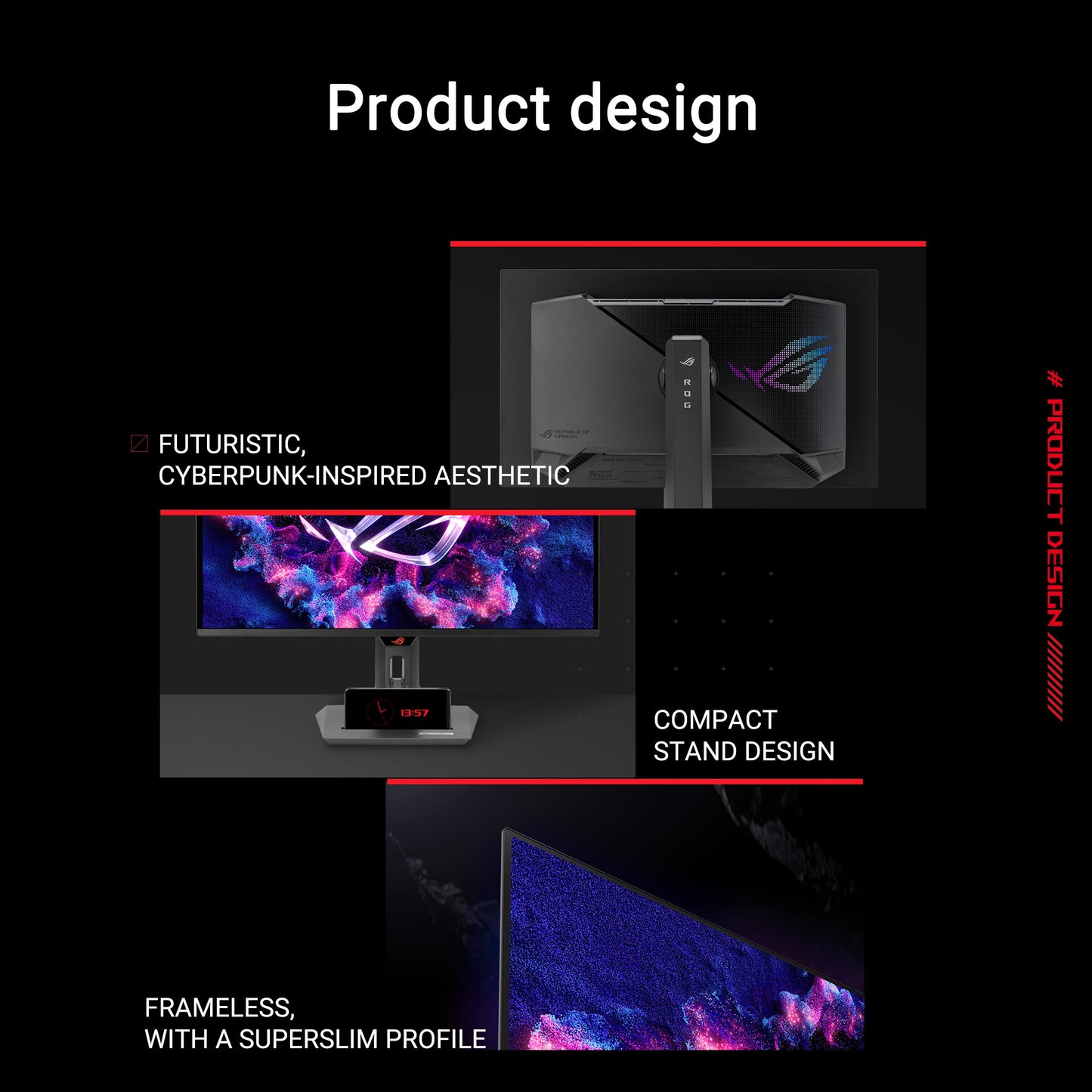 ASUS ROG Strix Monitor para Juegos QD-OLED de 26.5" 1440P (XG27ACDNG) -QHD (2560 x 1440), 360Hz, 0.03ms, disipador térmico Personalizado, OLED Care+, Compatible con G-Sync, 99% DCI-P3, DisplayWidget