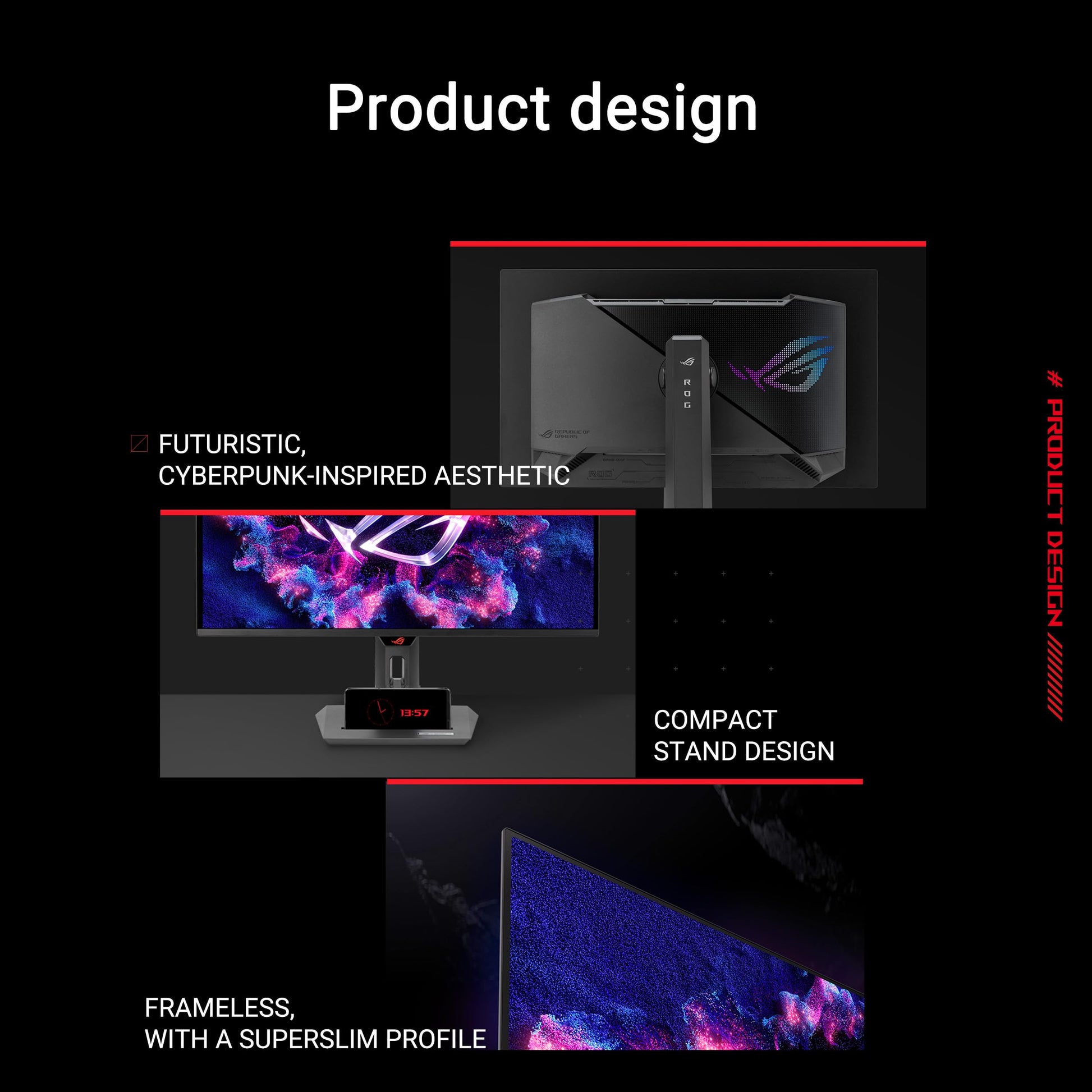 ASUS ROG Strix Monitor para Juegos QD-OLED de 26.5" 1440P (XG27ACDNG) -QHD (2560 x 1440), 360Hz, 0.03ms, disipador térmico Personalizado, OLED Care+, Compatible con G-Sync, 99% DCI-P3, DisplayWidget
