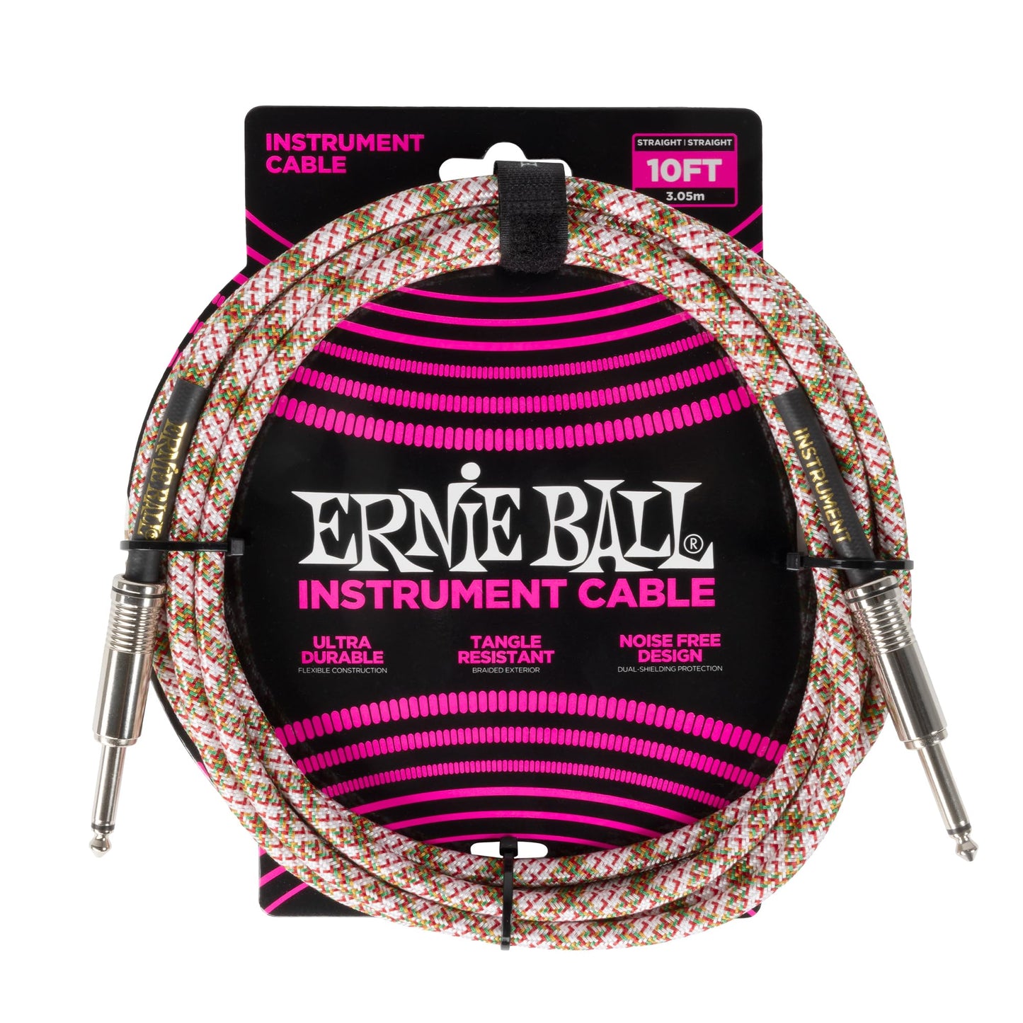 Cable Trenzado para Instrumentos Ernie Ball Emerald Argyle 3 m Recto/Recto