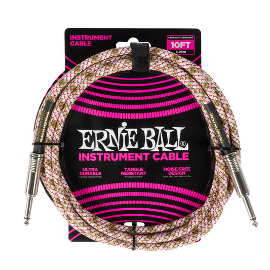 Cable Trenzado para Instrumentos Ernie Ball Emerald Argyle 3 m Recto/Recto