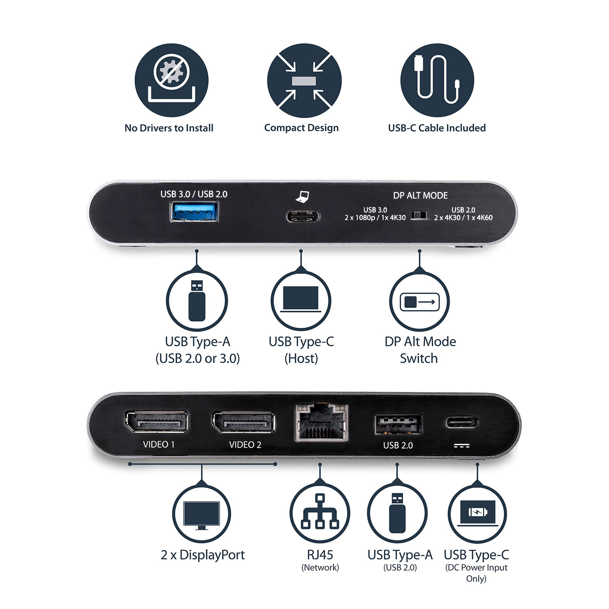 Tarjetas y Periféricos Startech DK30C2DAGPD adicionales