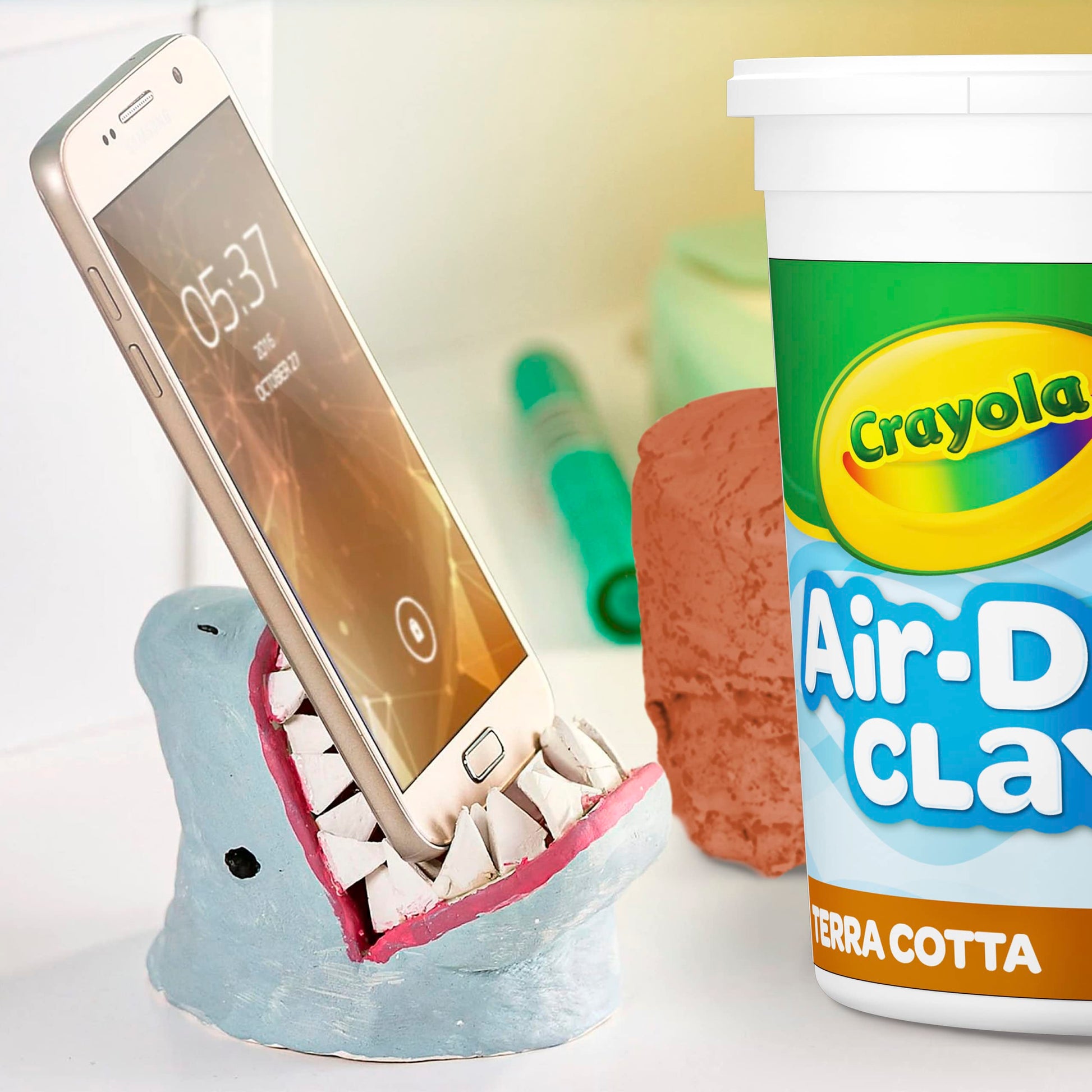 Crayola Arcilla Seca al Aire, Terra Cotta, Cubo resellable de 5 Libras, Arcilla modeladora para niños