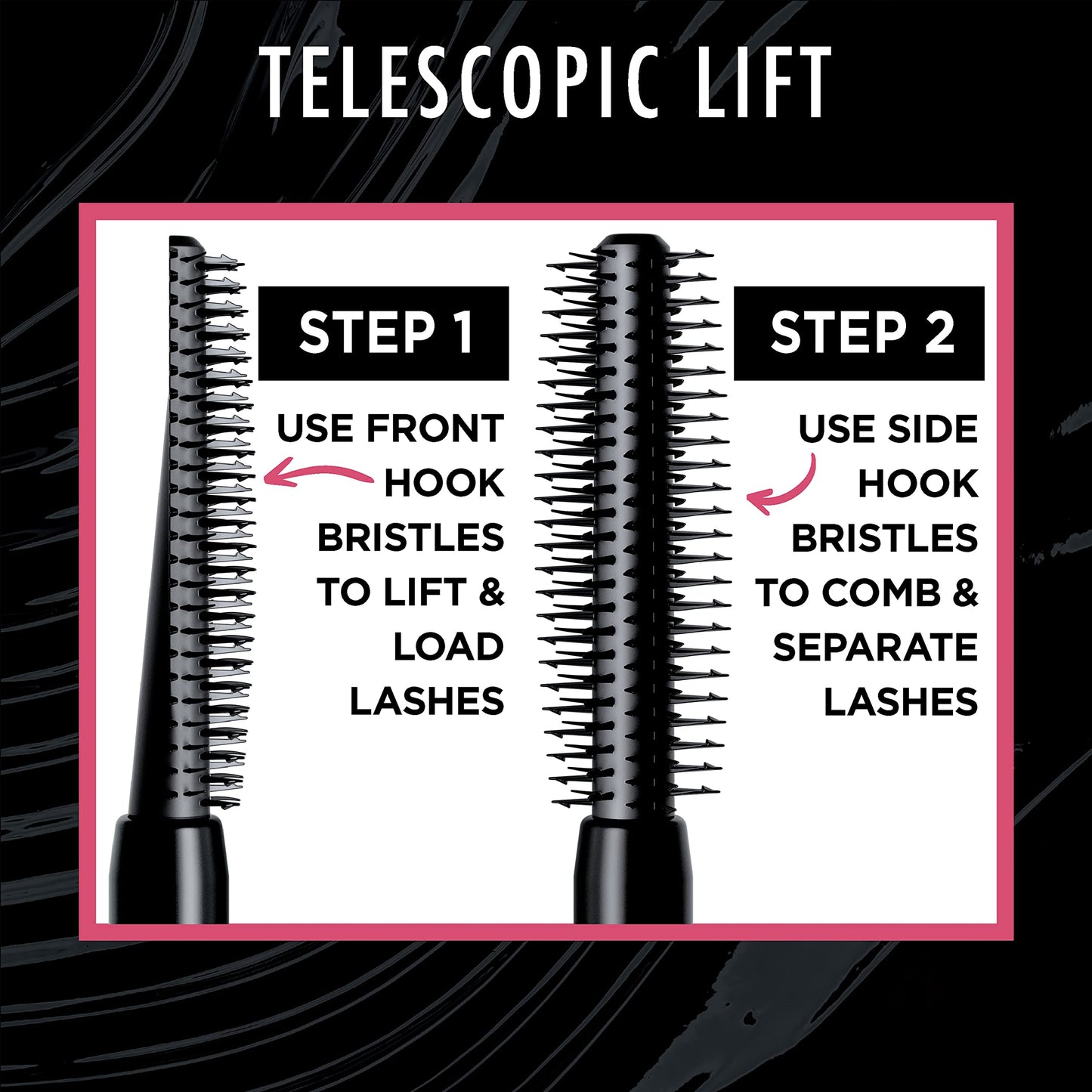 L'Oreal Paris Mascara de pestañas Telescopic Lift Lavable, Negro, 10 ml