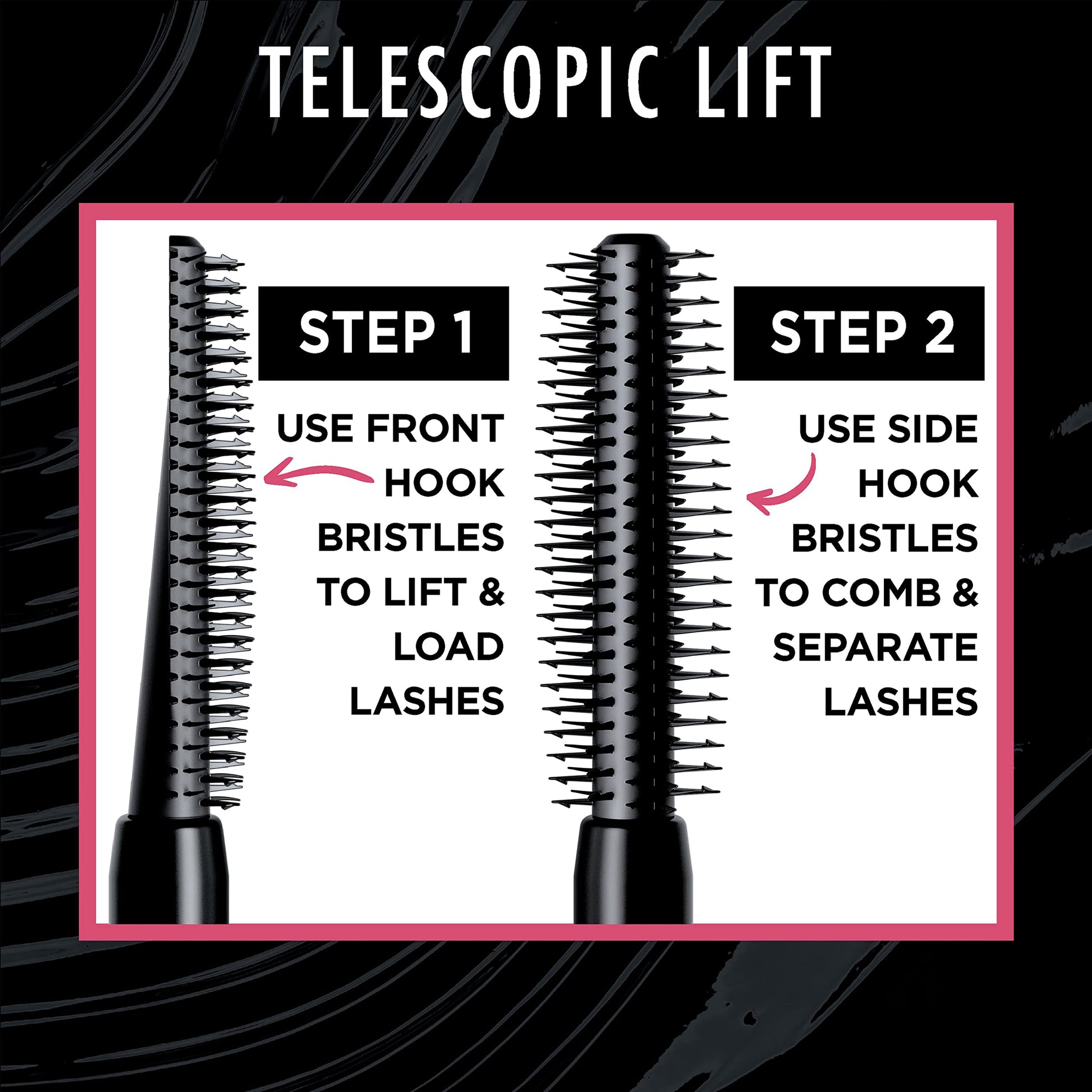 L'Oreal Paris Mascara de pestañas Telescopic Lift Lavable, Negro, 10 ml