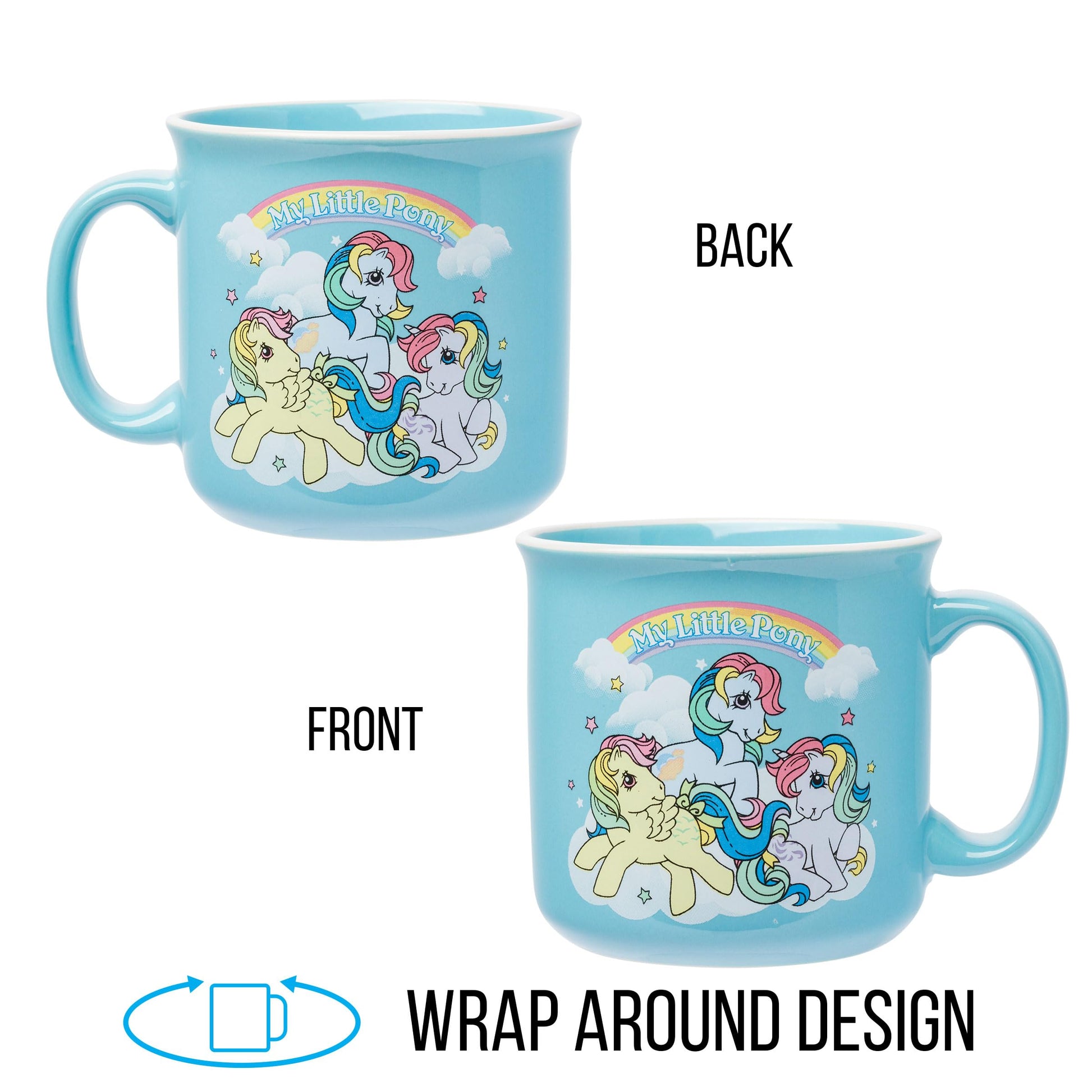 Taza de Cerámica Silver Buffalo My Little Pony Violeta Skydancer, Luz del Sol y Viento 20 Onzas
