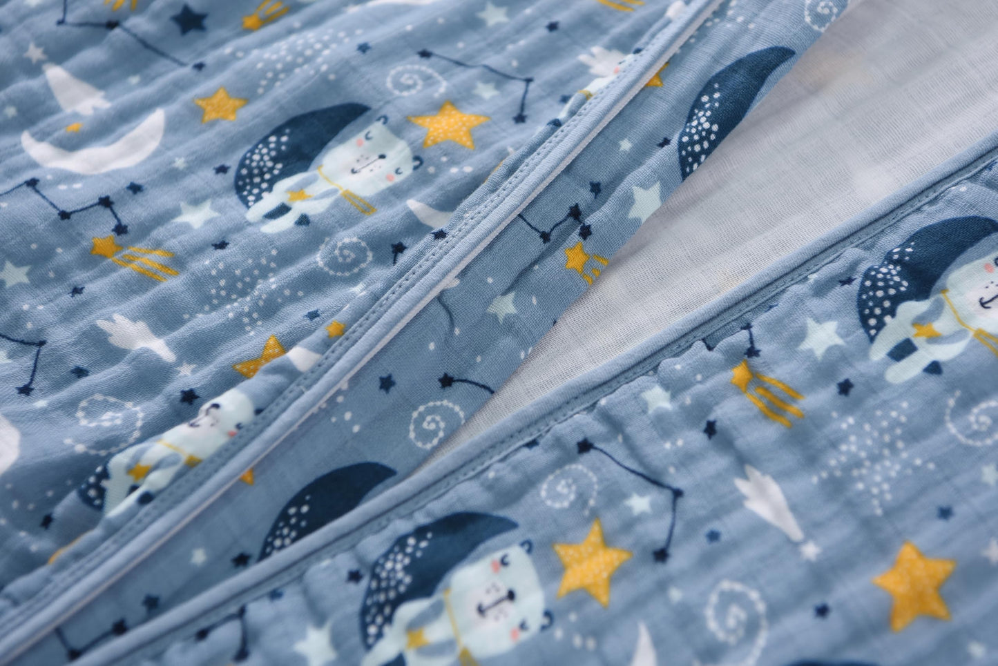 TADO MUSLIN - Saco de dormir para bebé, de 0 a 6 meses, manta para bebés, 100% algodón orgánico, cierre de 2 vías, YKK 0.5 TOG, sacos de dormir para niños pequeños