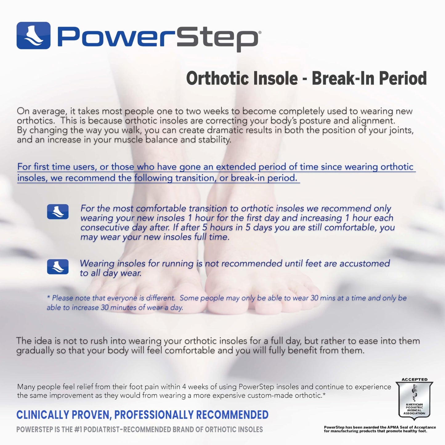 Powerstep Pinnacle Insoles - Orthotics for Plantar Fasciitis & Heel Pain Relief - Full Length Orthotic Insoles For Arch Pain with Moderate Pronation - #1 Podiatrist Recommended (M 3-3.5 W 5-5.5)