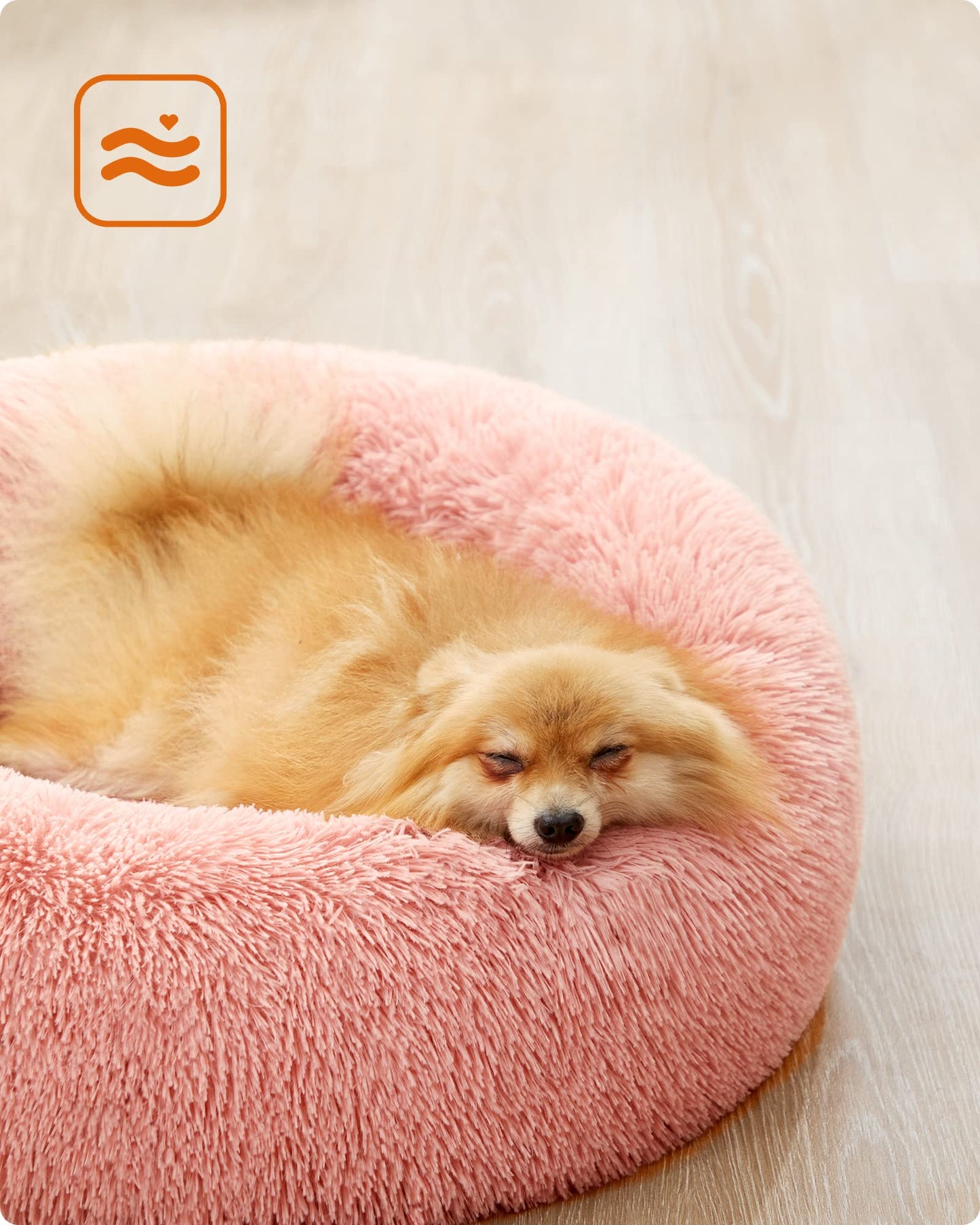 Cama de Perros Feandrea Rosa con Cojín Central Extraíble y Lavable