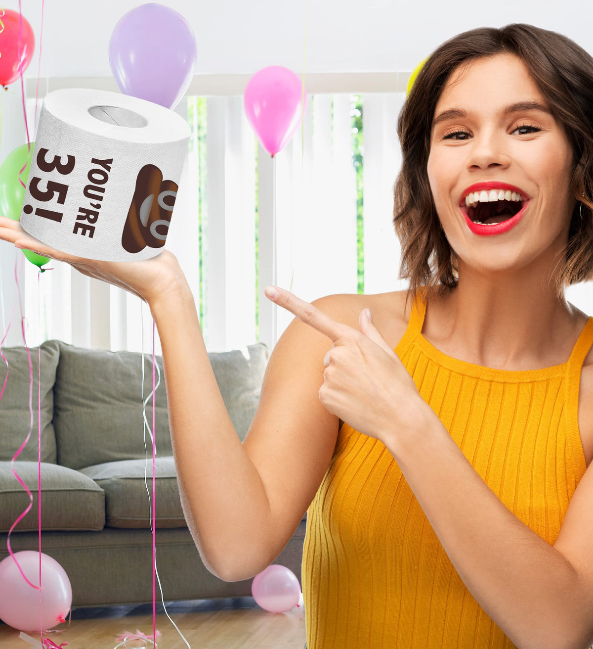 Papel Higiénico TP Holy Poop Estampado para Cumpleaños 35 Hombres Mujeres 500 Hojas