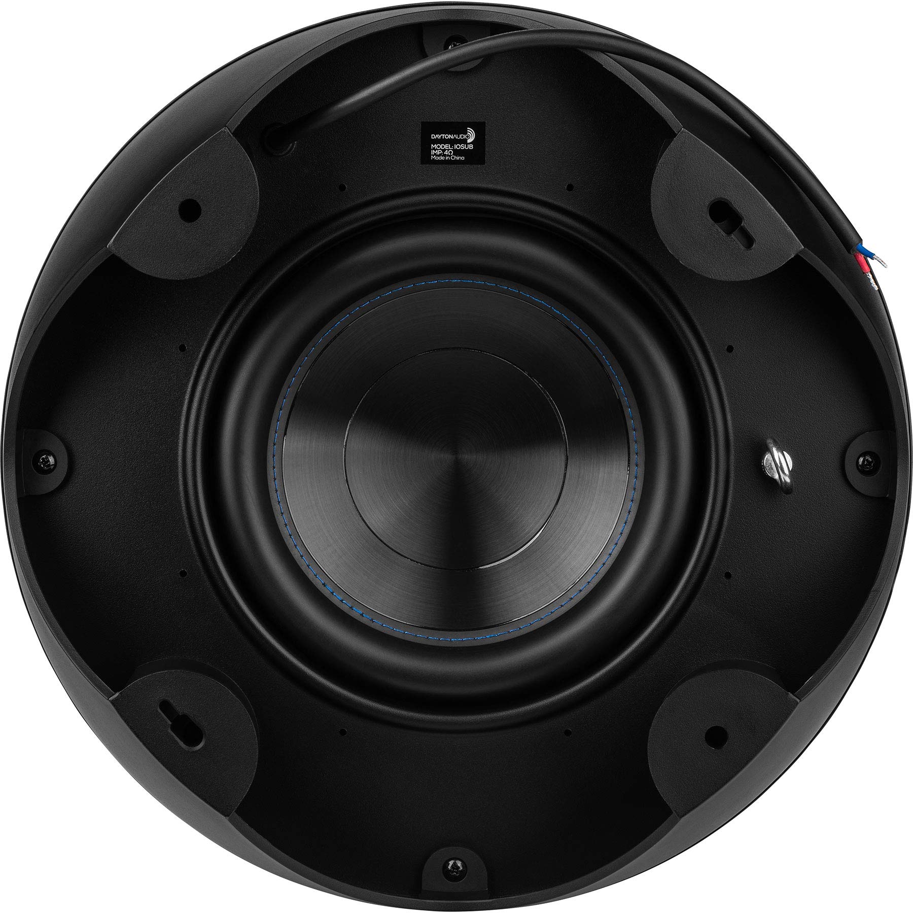Dayton Audio IOSUB - Subwoofer IP66 de 10 pulgadas de 150 vatios RMS a 4 ohmios de impedancia - Altavoz duradero resistente a la intemperie para interiores y exteriores