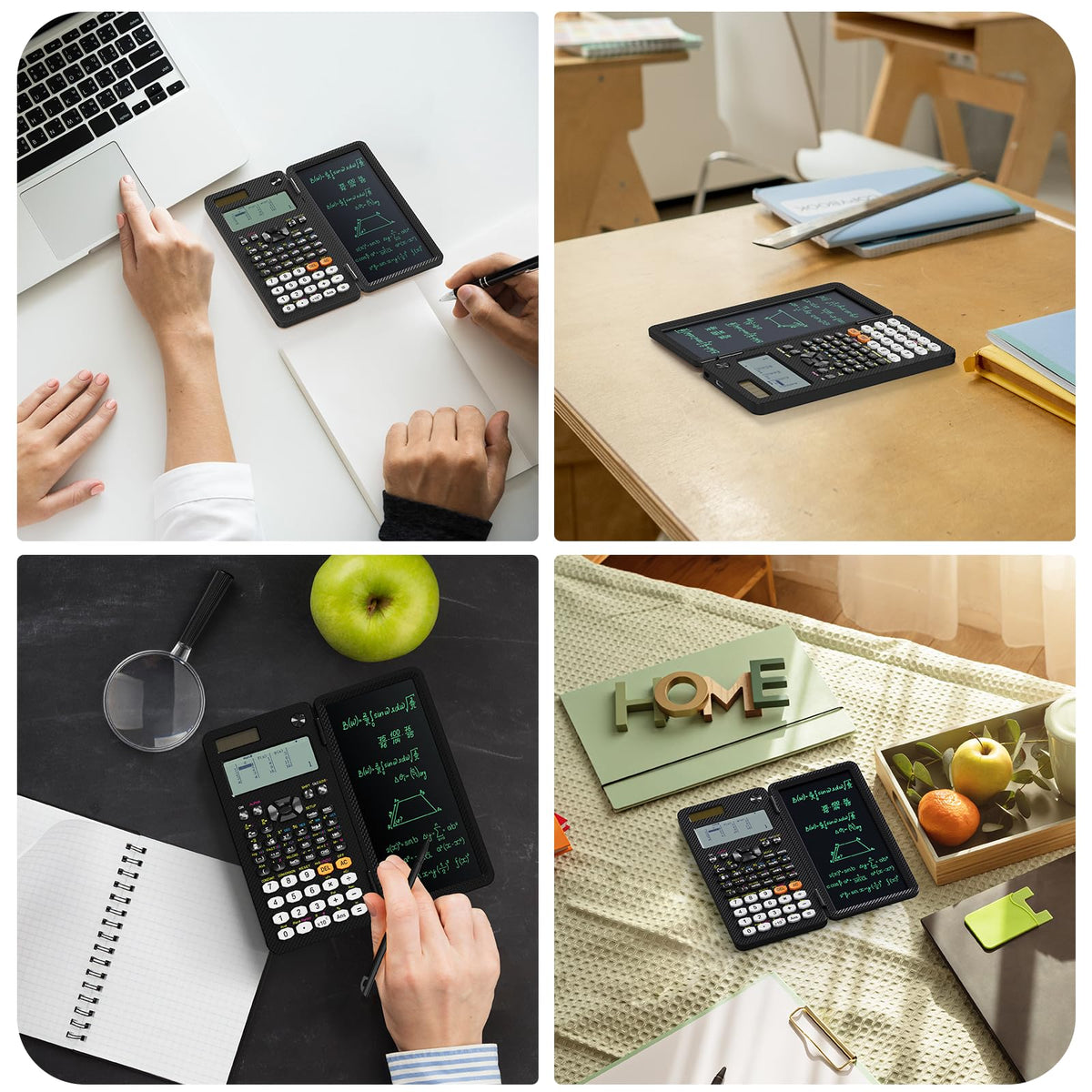 Calculadora Científica NEWYES Negra Recargable con Tablet de Escritura y Bolígrafo para Estudiantes y Profesionales