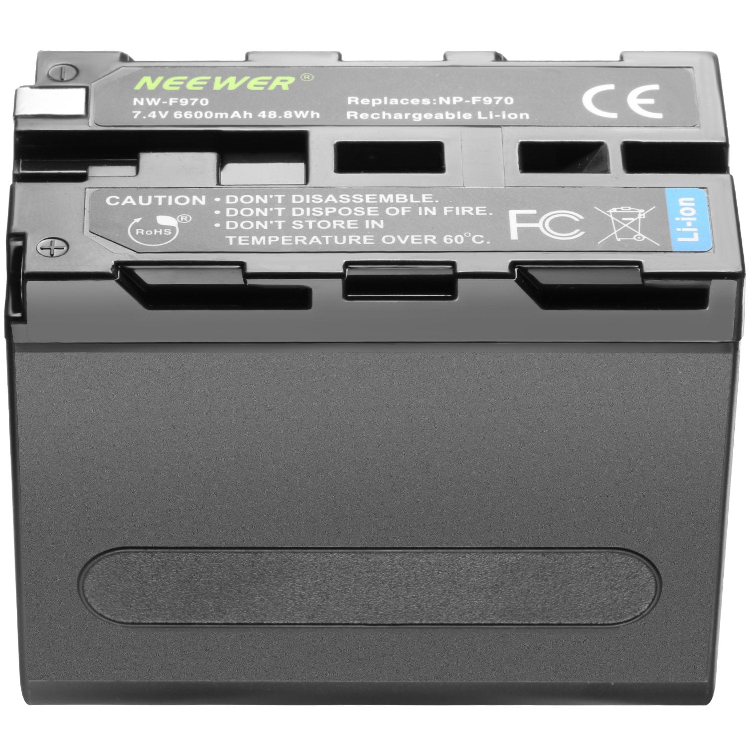 Batería Li-ion Neewer 6600mAh de Reemplazo para Sony NP-F970 NP-F960 NP-F975 NP-F570 NP-F750 NP-F770 LED de Video y Monitor