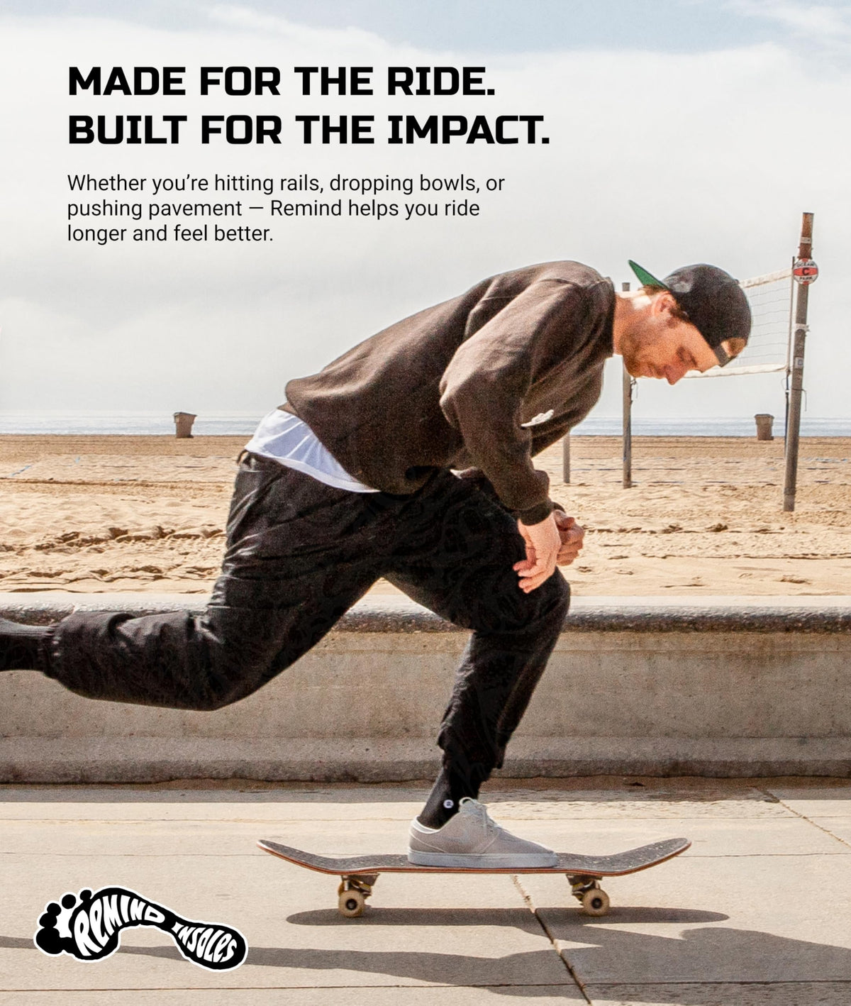 Plantillas Remind Cush Walker Ryan Gnar Foot Medio-Altas para Hombre