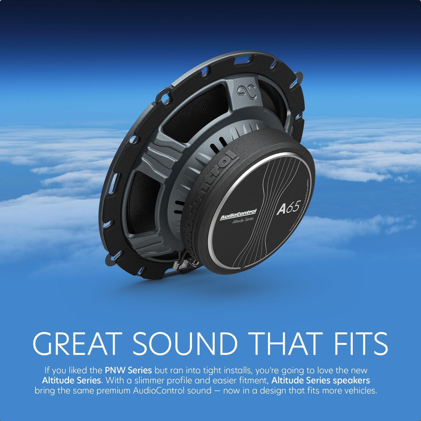 AudioControl Altitude Series Altavoces coaxiales de 6.5 pulgadas, 100 W RMS (par)