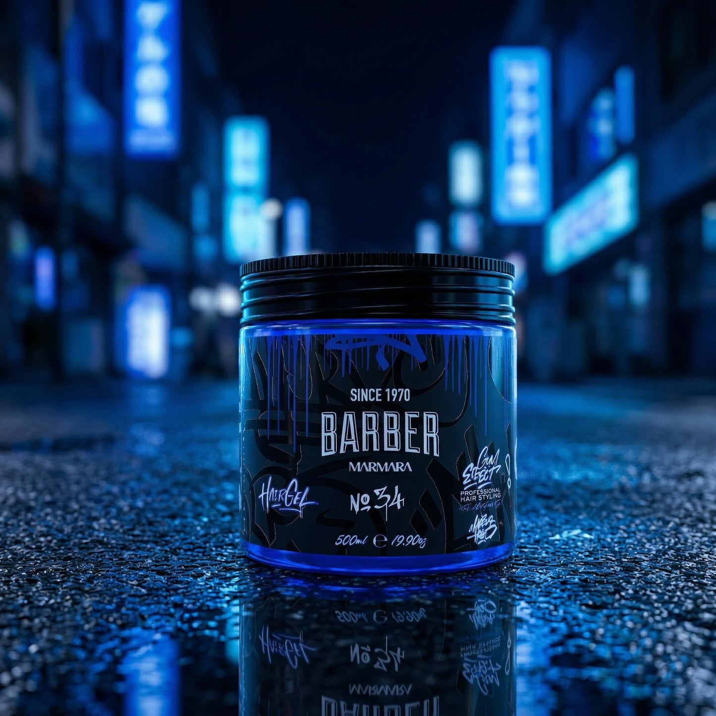 Barber Marmara- "barber Marmara No.34 Gel para Peinar el Cabello 500 Ml - Gel para el Cabello para Hombres - Fijación Fuerte - Sin Adherencia y sin Residuos