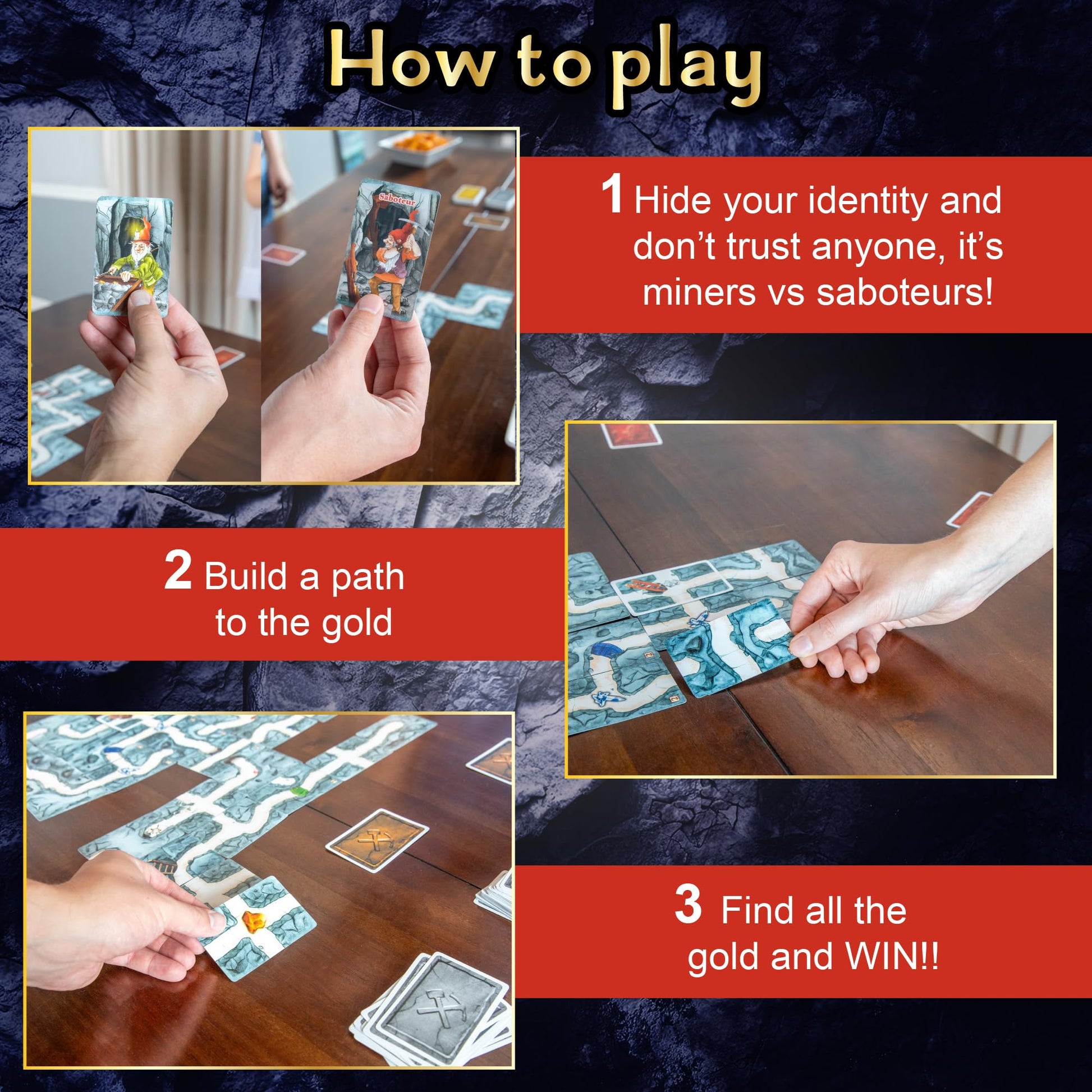 AMIGO Saboteur Mother Lode - Juego de Cartas con Saboteur, Saboteur 2 y Tarjeta de coleccionista Secreta, Color Azul Exclusivo de Amazon