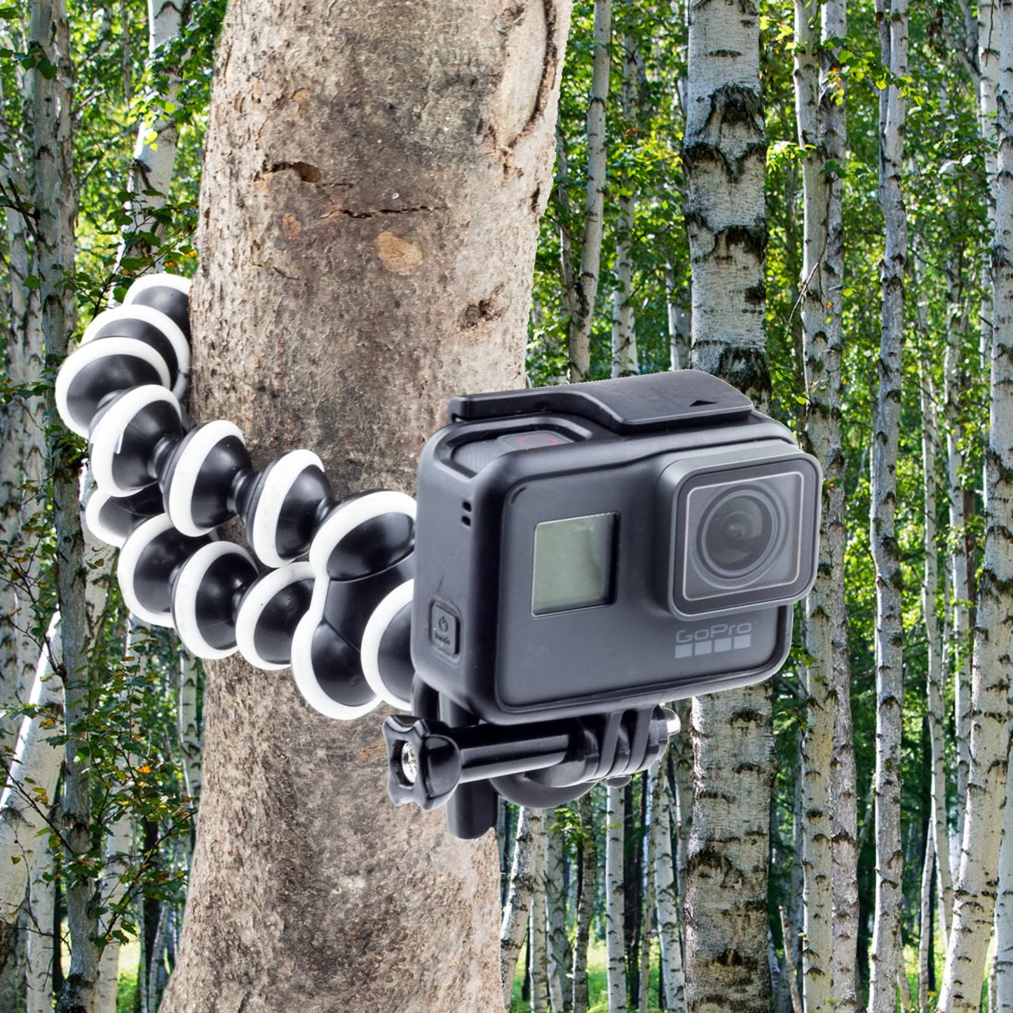 DigiCharge - Cámara de trípode Flexible de Pulpo de 10 Pulgadas + Soporte de Montaje de Leva de acción, Compatible con GoPro Hero13 Hero12 Hero11 Hero10 MAX Hero 13 12 11 Mini 10 9 8 Fusion dji Osmo