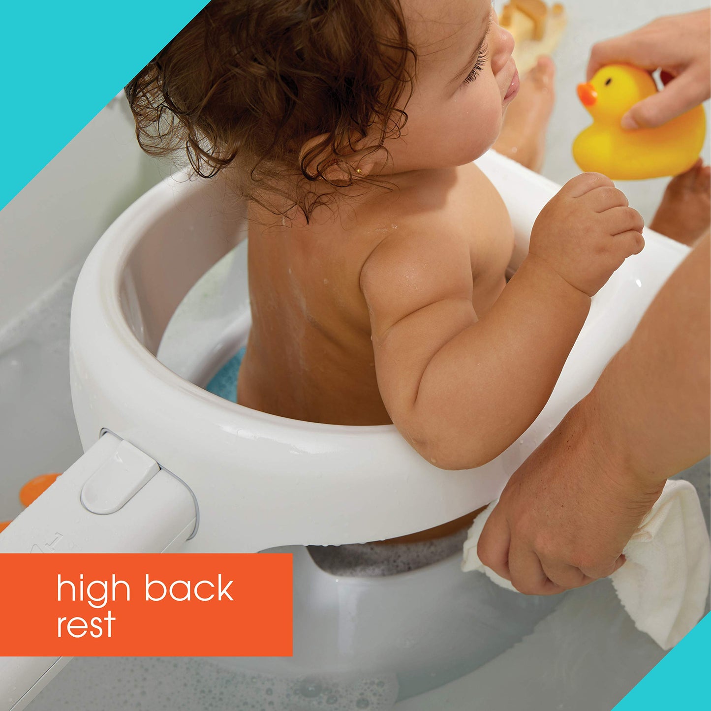Asiento de Baño Summer Infant My Bath Seat contorneado para Niños con Orificios de Drenaje y Ventosas Seguras