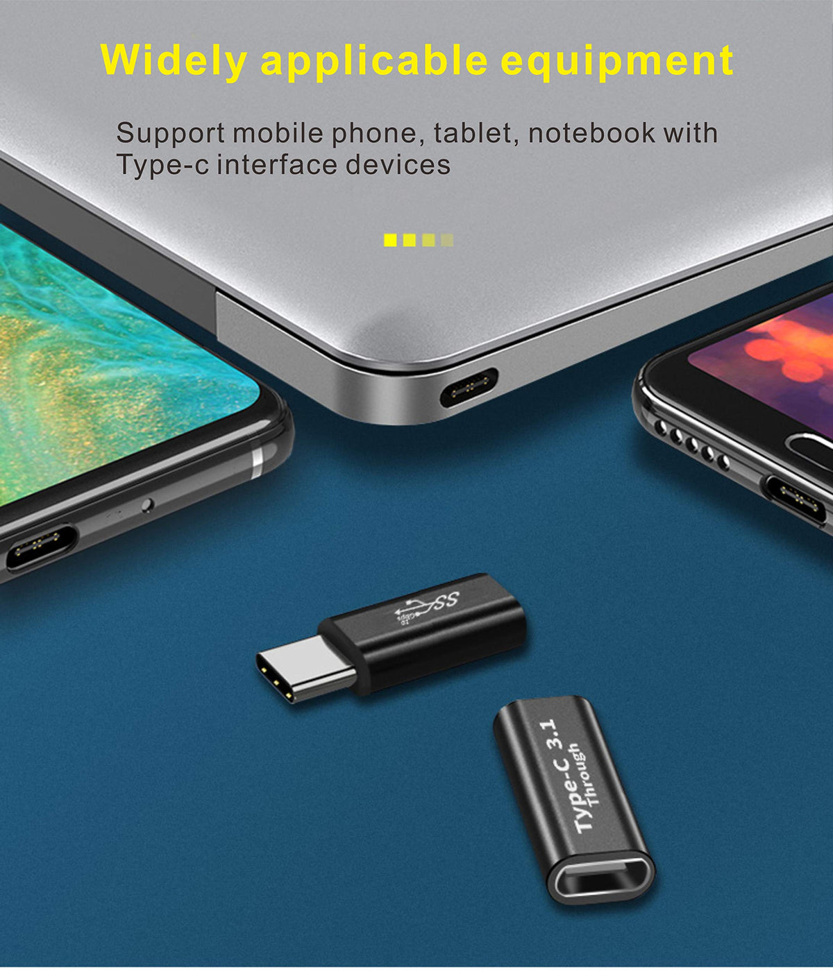 Adaptador USB C BOLS Negro Compatible con Función Completa y Carga Rápida