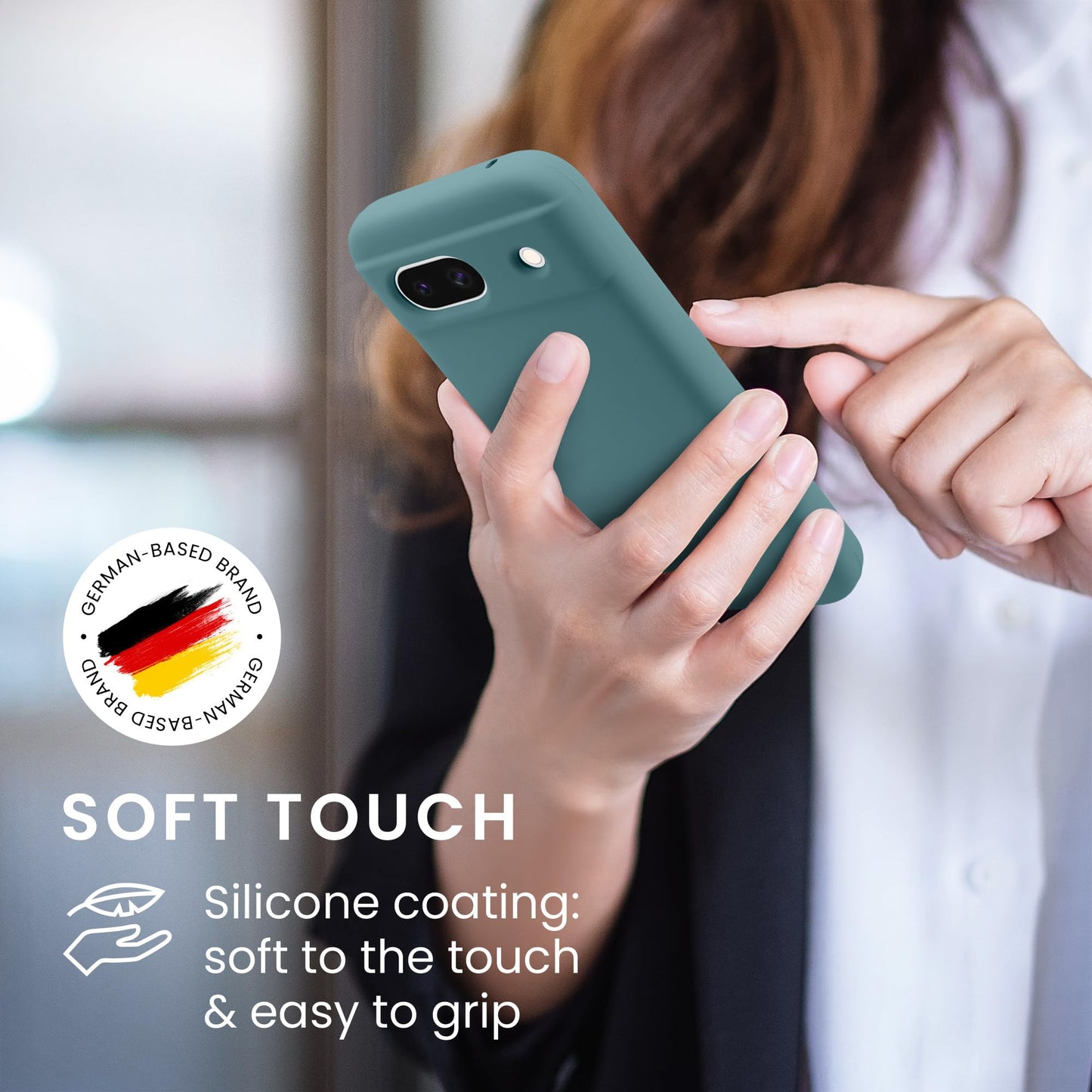 kwmobile Carcasa Compatible con Google Pixel 8a Funda - Case TPU y Silicona antigolpes - Apto Carga inalámbrica - Noche ártica