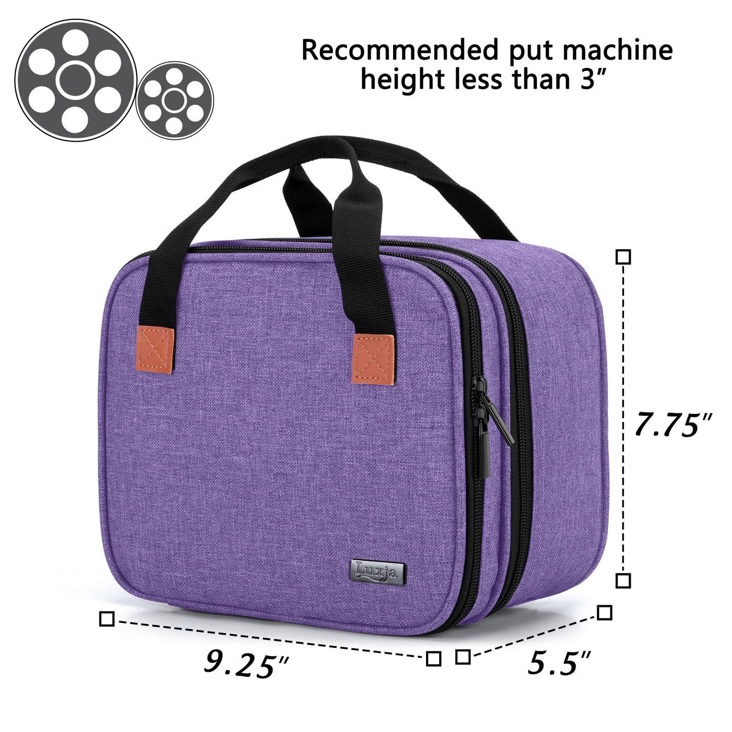 (Purple) - Luxja Carrying Bag for DR.J Mini Projector, Portable Case for Mini Projector and Accessories (Fits Most Major Mini Projectors), Purple