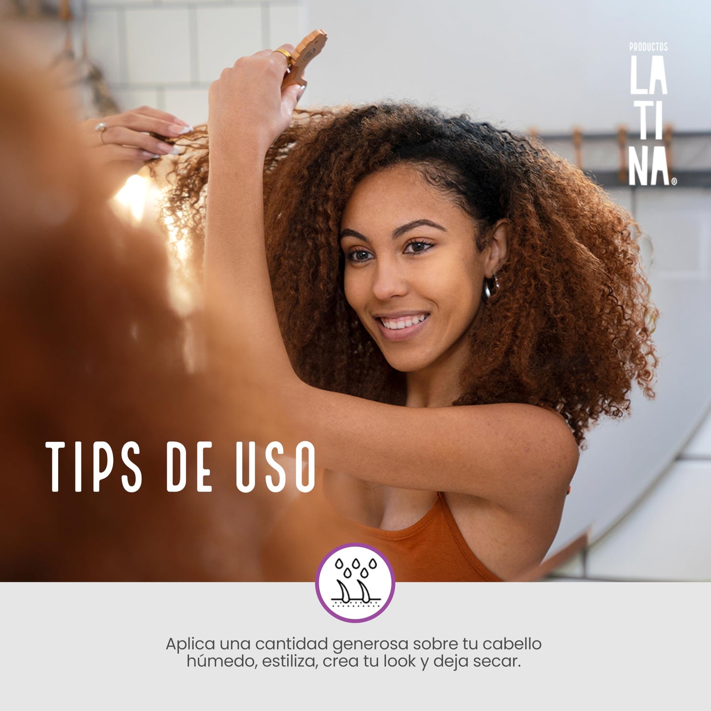 LATINA® | Gel para el Cabello Líquido | Belleza Mujer Repara y Proteje - Activador de Rizos | Complementar con Tratamiento para Cabello Maltratado | Anti Frizz Cabello - 300ml