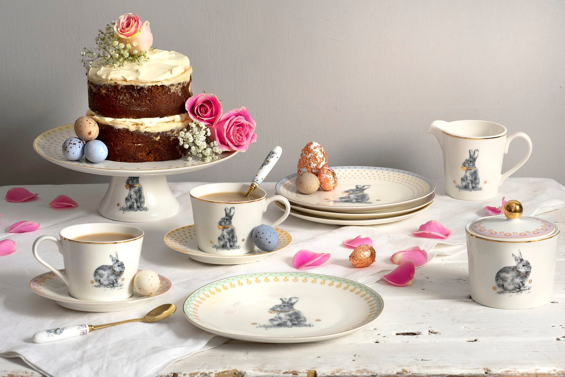 Cuchillo para Tartas Spode Meadow Lane Blanco Diseño de Conejo
