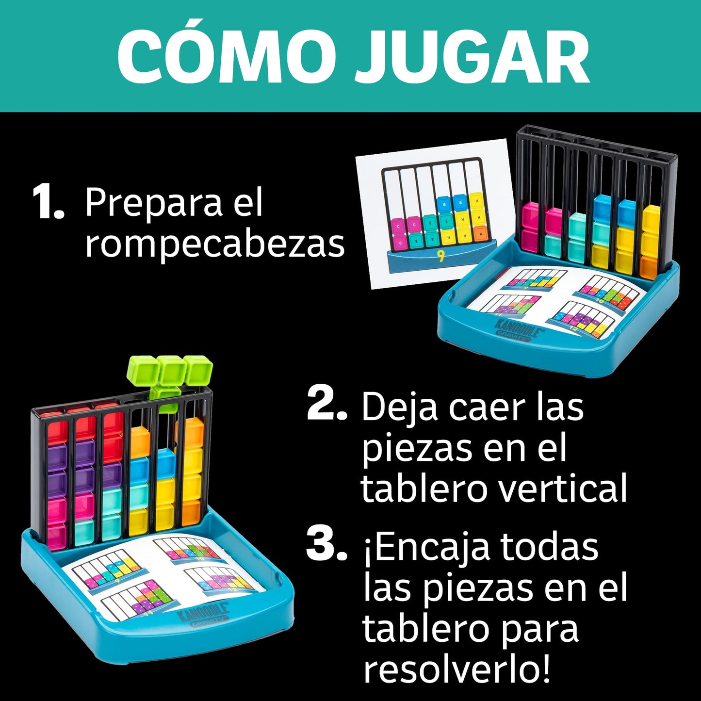 Juego Educativo Insights Kanoodle Gravity Brain Bending Puzzle para Niños, Adolescentes y Adultos