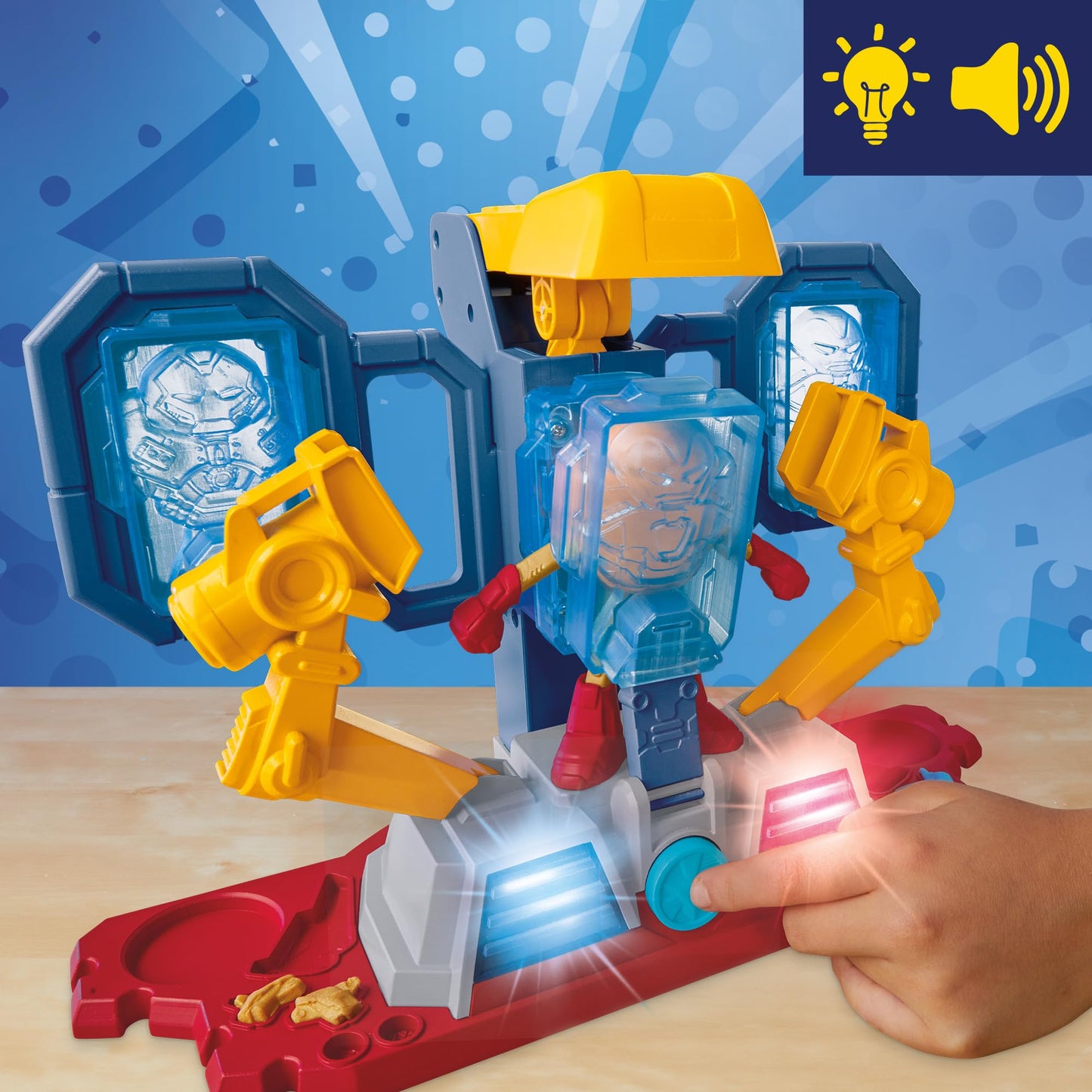 Set de Juego Play-Doh PD Iron Man rojo con Laboratorio de Creación de Armaduras