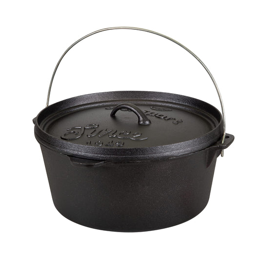 Stansport 16033 - Horno holandés de Hierro Fundido presazonado, 8 Cuartos de galón, sin Patas