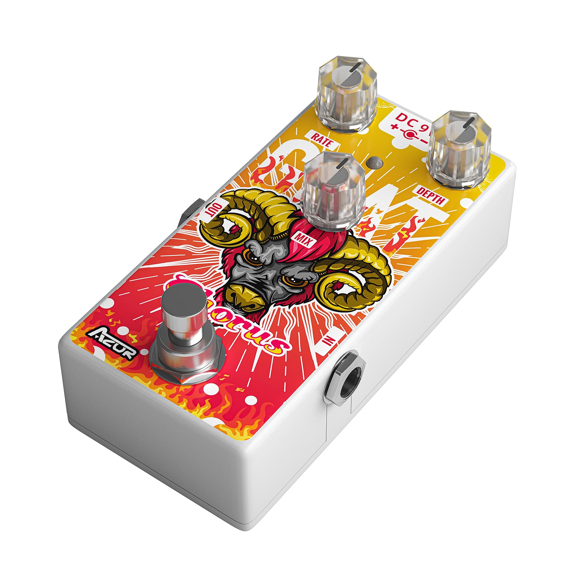 AZOR - Mini pedal de guitarra coro para tablas de pedales, pedal de efectos de coro digital de cabra clásico para guitarra eléctrica AP511