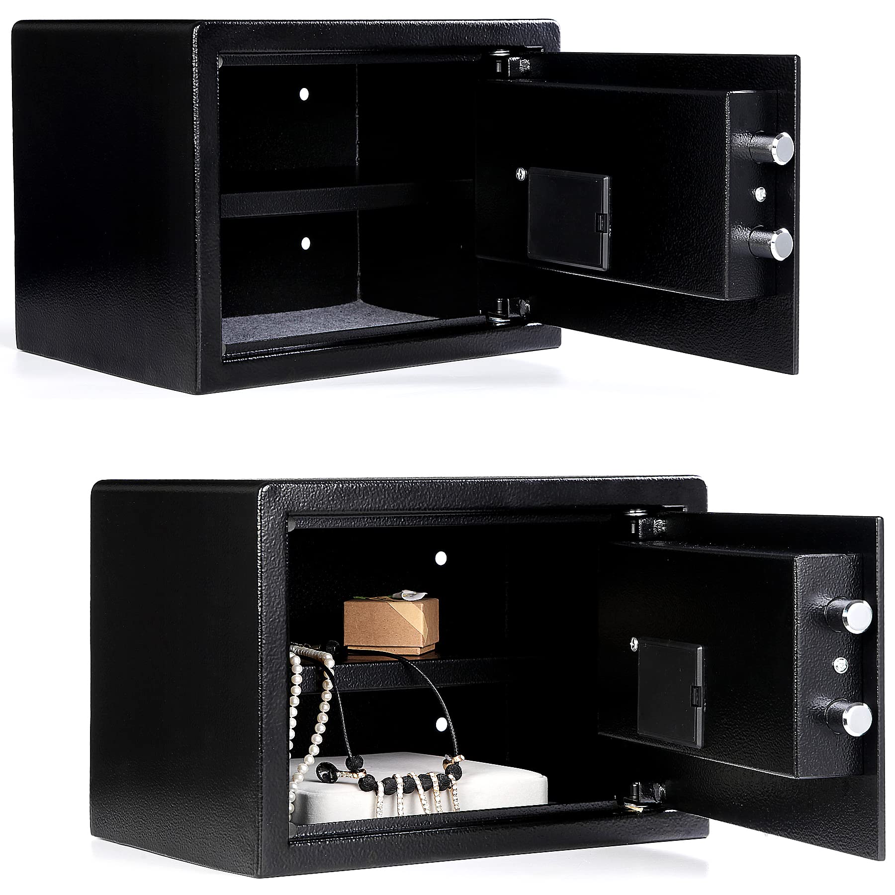 Kishnell | Caja Fuerte de Seguridad Electronica Pantalla LCD Personal Fija Metalica OficIna Hogar Hotel con Llave