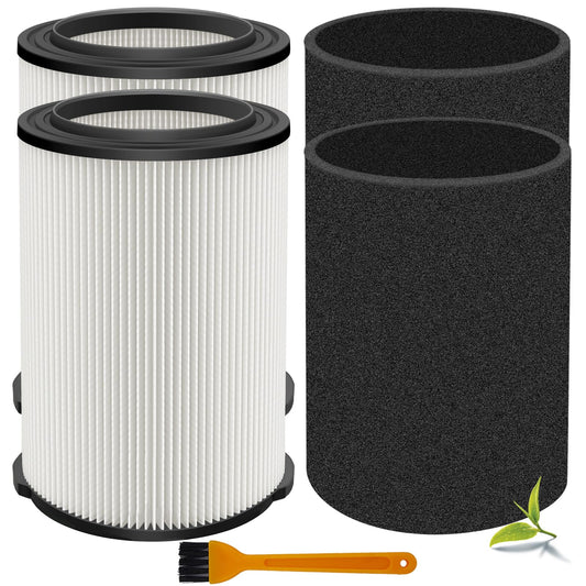 LVJUSEN VF4000 - Filtro de repuesto para aspiradoras Ridgid Shop de 5 a 20 galones, filtro universal VF4200 se adapta al filtro de aspiradora rígido húmedo y seco Husky Shop de 6 a 9 galones con