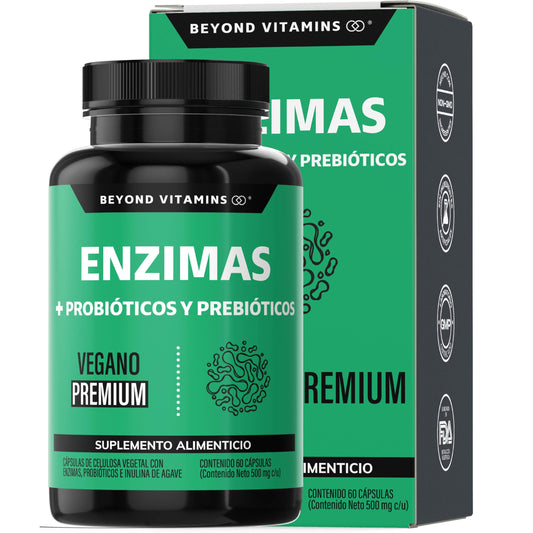 Enzimas Digestivas y Probióticos Lactobacillus acidophilus 60 Cápsulas