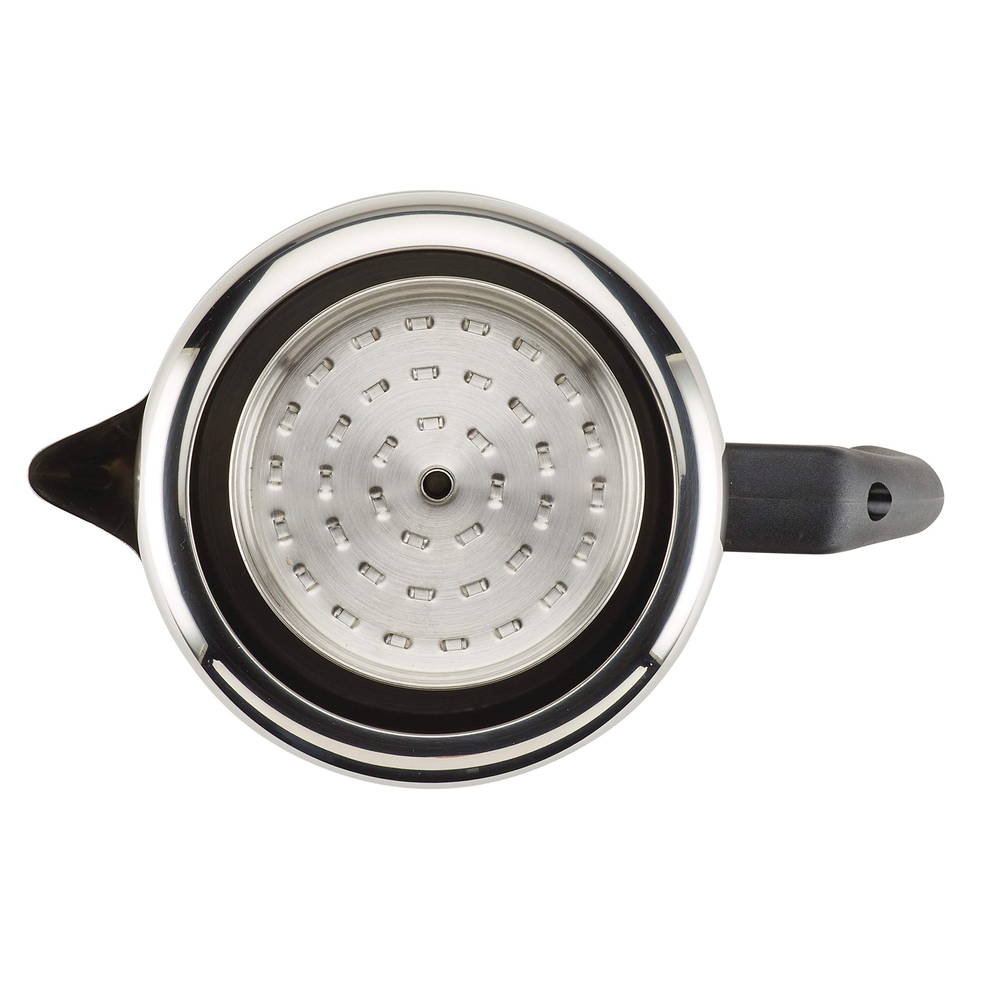 Percolador Clásico Farberware Plata con Perilla Azul Vidrio, 12 Tazas