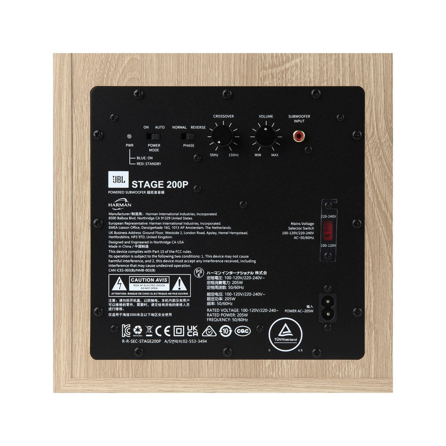 JBL Subwoofer Stage 200P Amplificador 300W, Bass-Reflex - Blanco