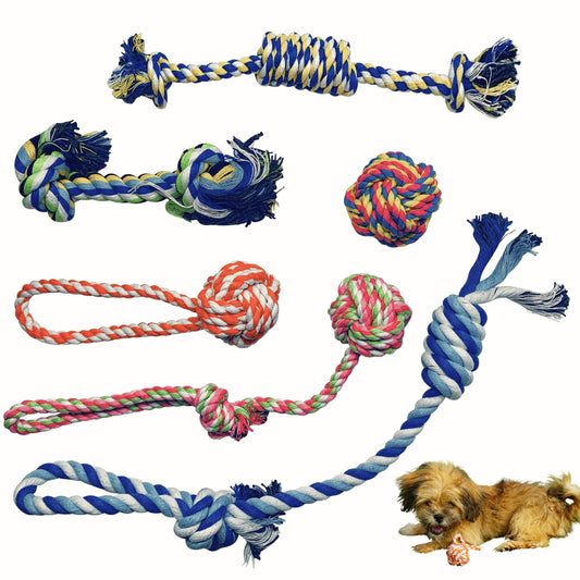 Juguete de Cuerda Otterly Pets Multicolor Pack de 6 para Cachorros Pequeños